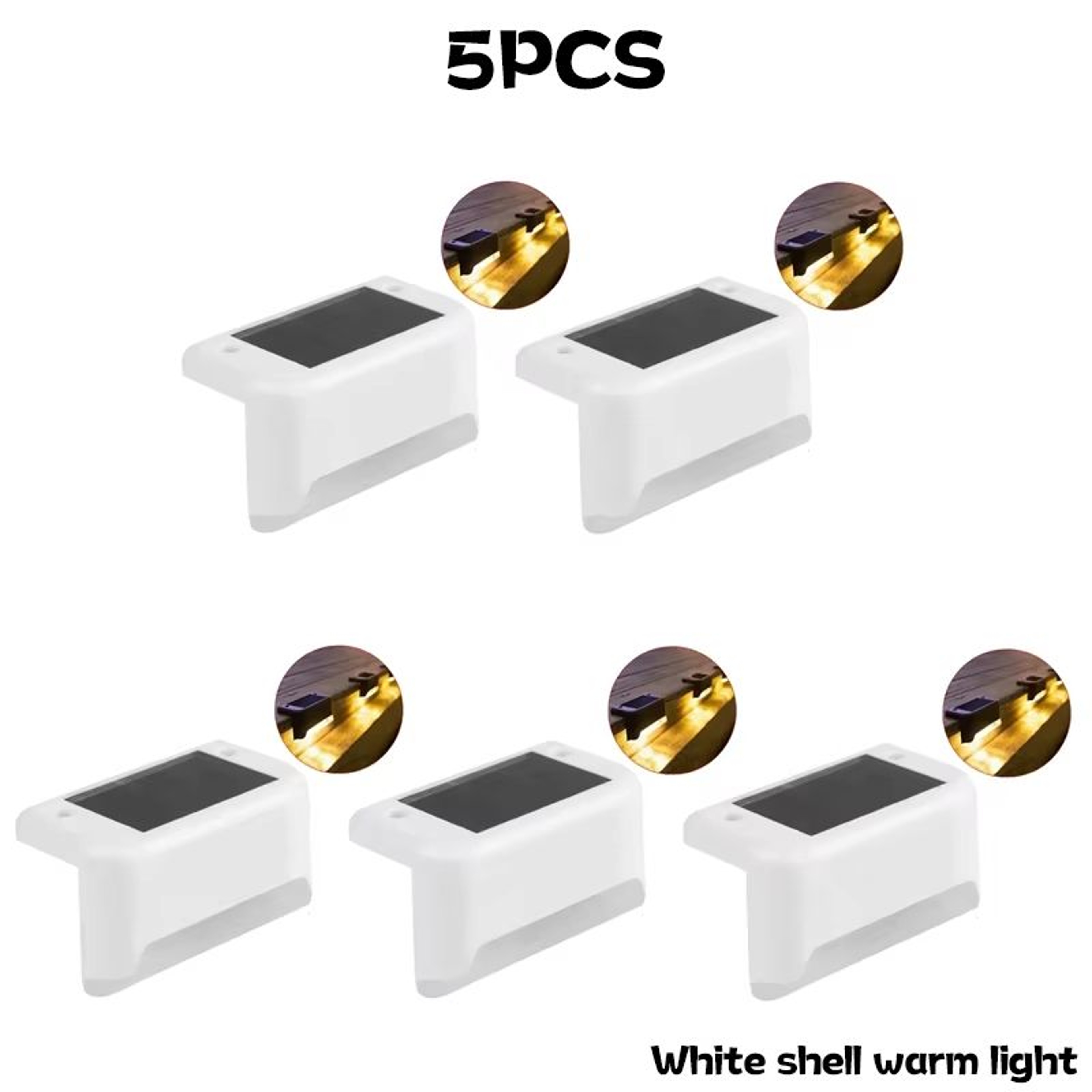 Waterproof Outdoor Solar Deck  Step Lights LED Set For Yard Patio Fence Railing Walkway 110 PCS 16