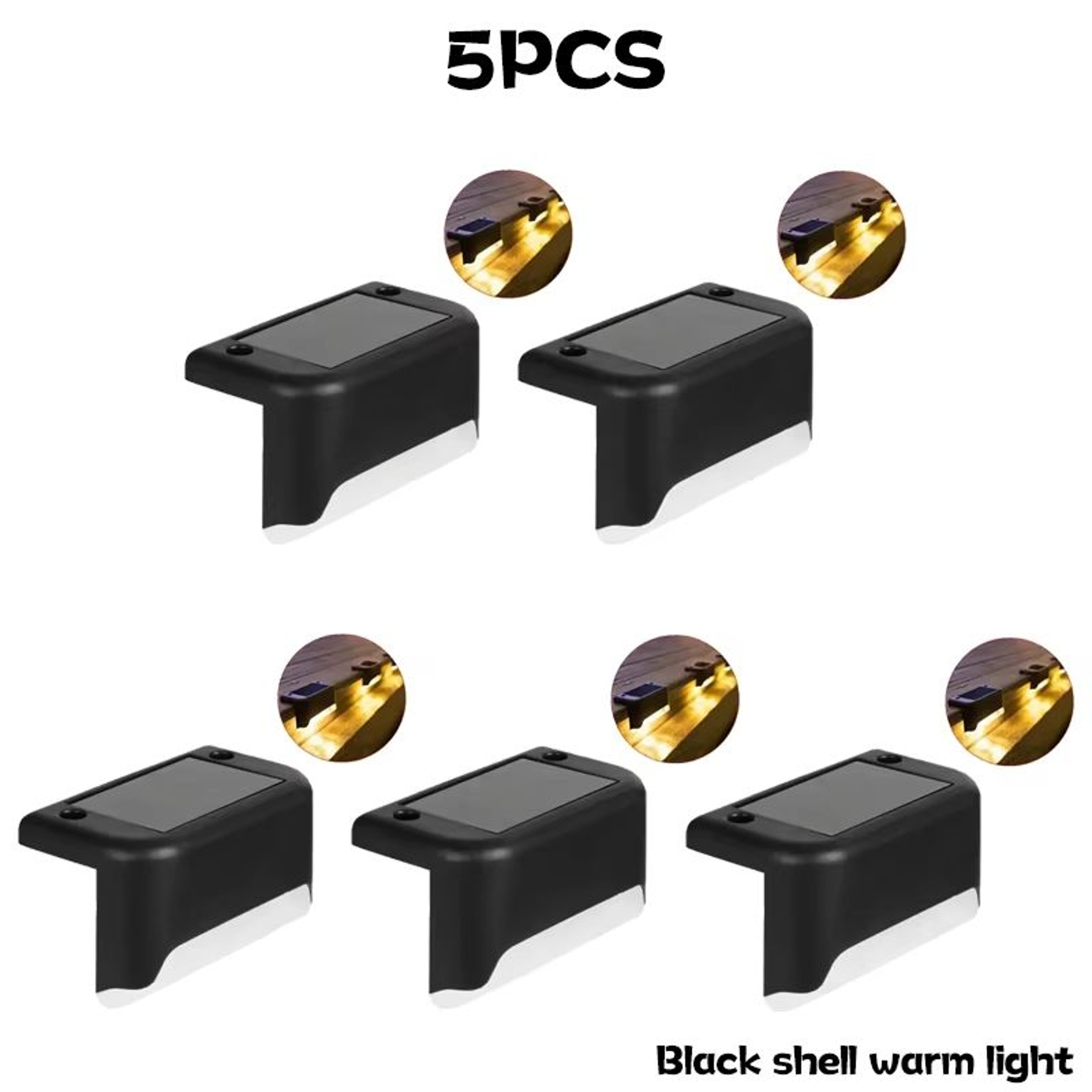 Waterproof Outdoor Solar Deck  Step Lights LED Set For Yard Patio Fence Railing Walkway 110 PCS 17