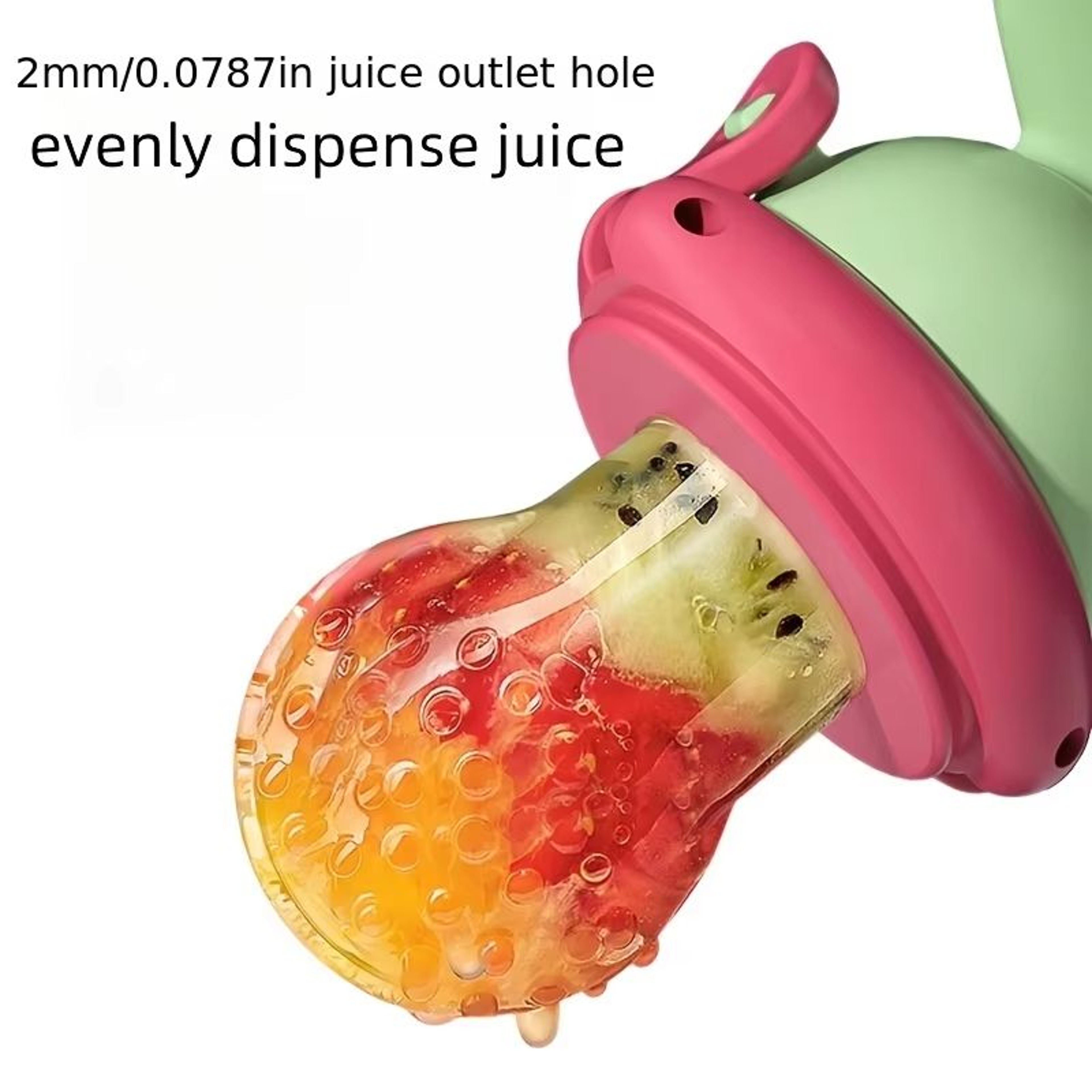 Dinosaur Rotate PushType Silicone Baby Fruit Feeder  Fresh Food Teething Tool 5