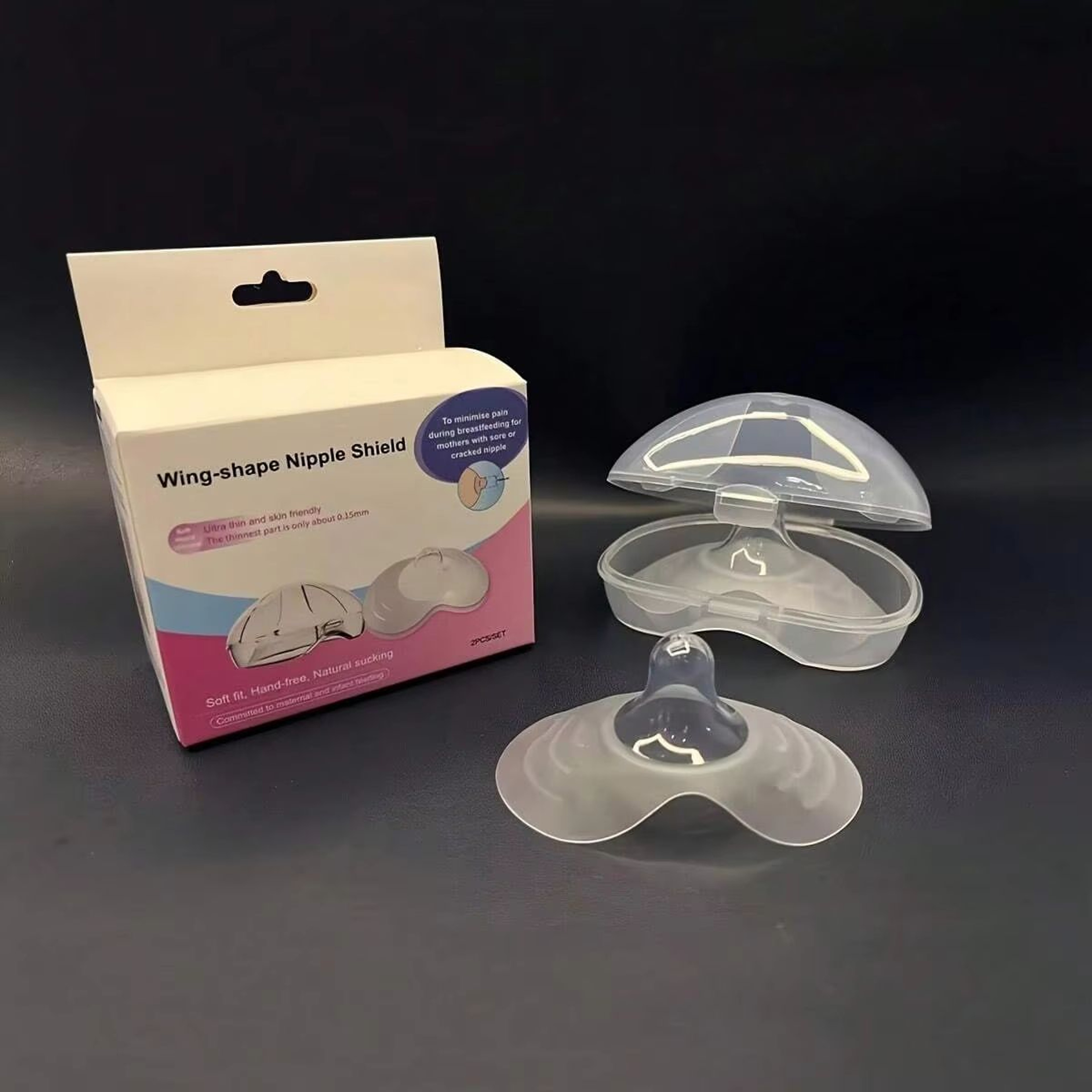 Soft Silicone Nipple Shields 2Pack With Protective Storage Box For Comfortable Breastfeeding 8