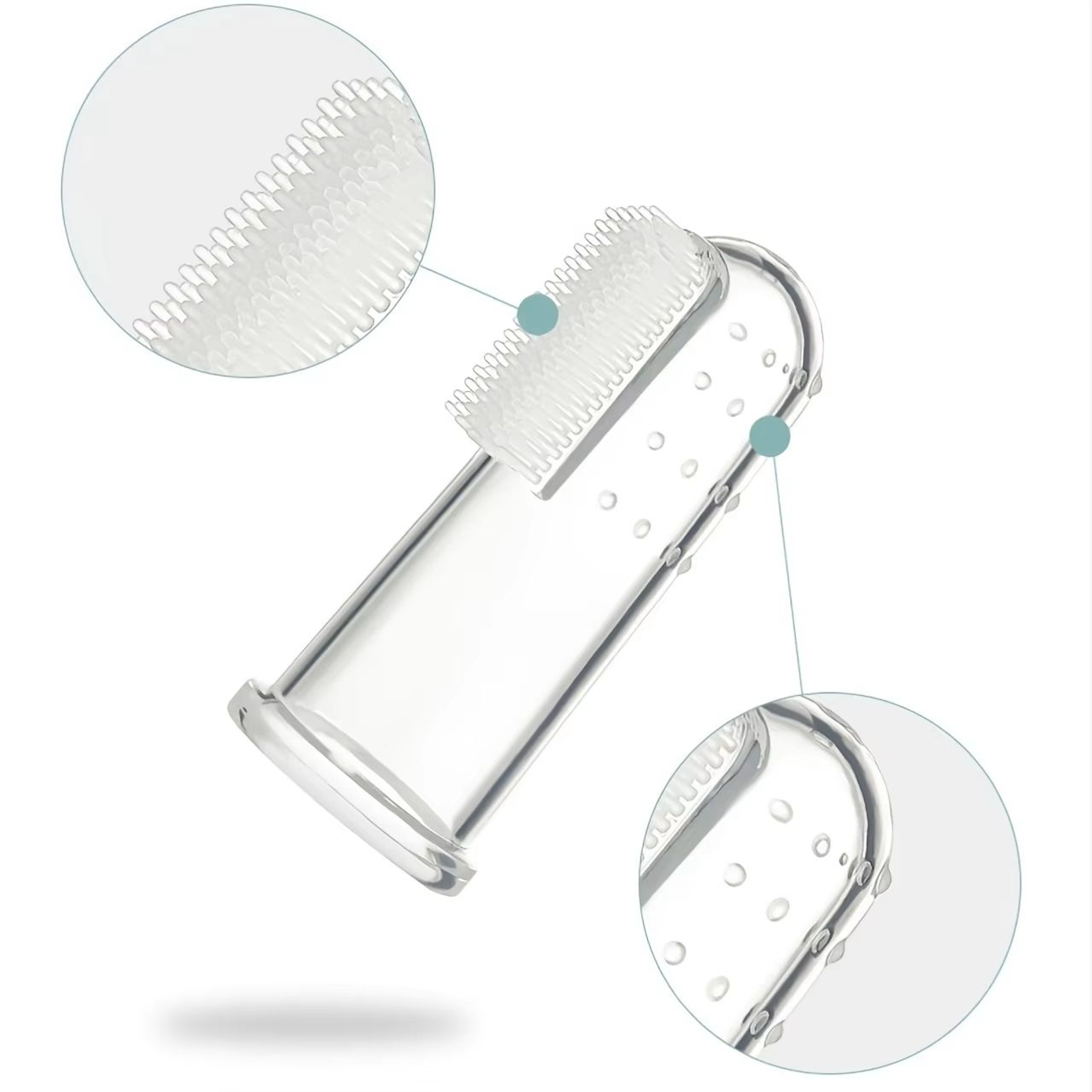 2Pack Baby Silicone Finger Toothbrush With Soft Bristles For Gentle Infant Oral Care 4