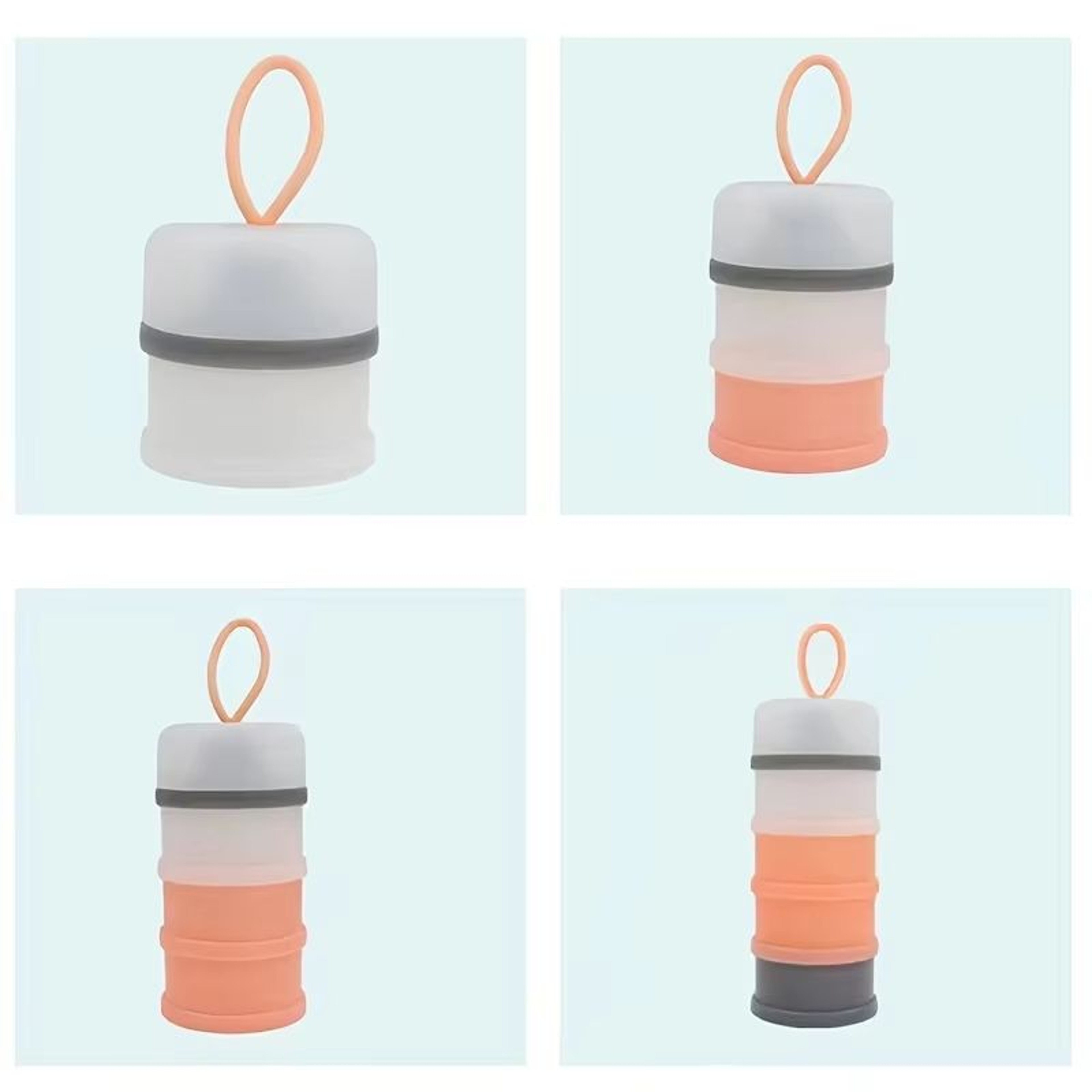 Portable 4Layer Baby Milk Powder Container And Formula Dispenser With Large Capacity Stackable Stor 4