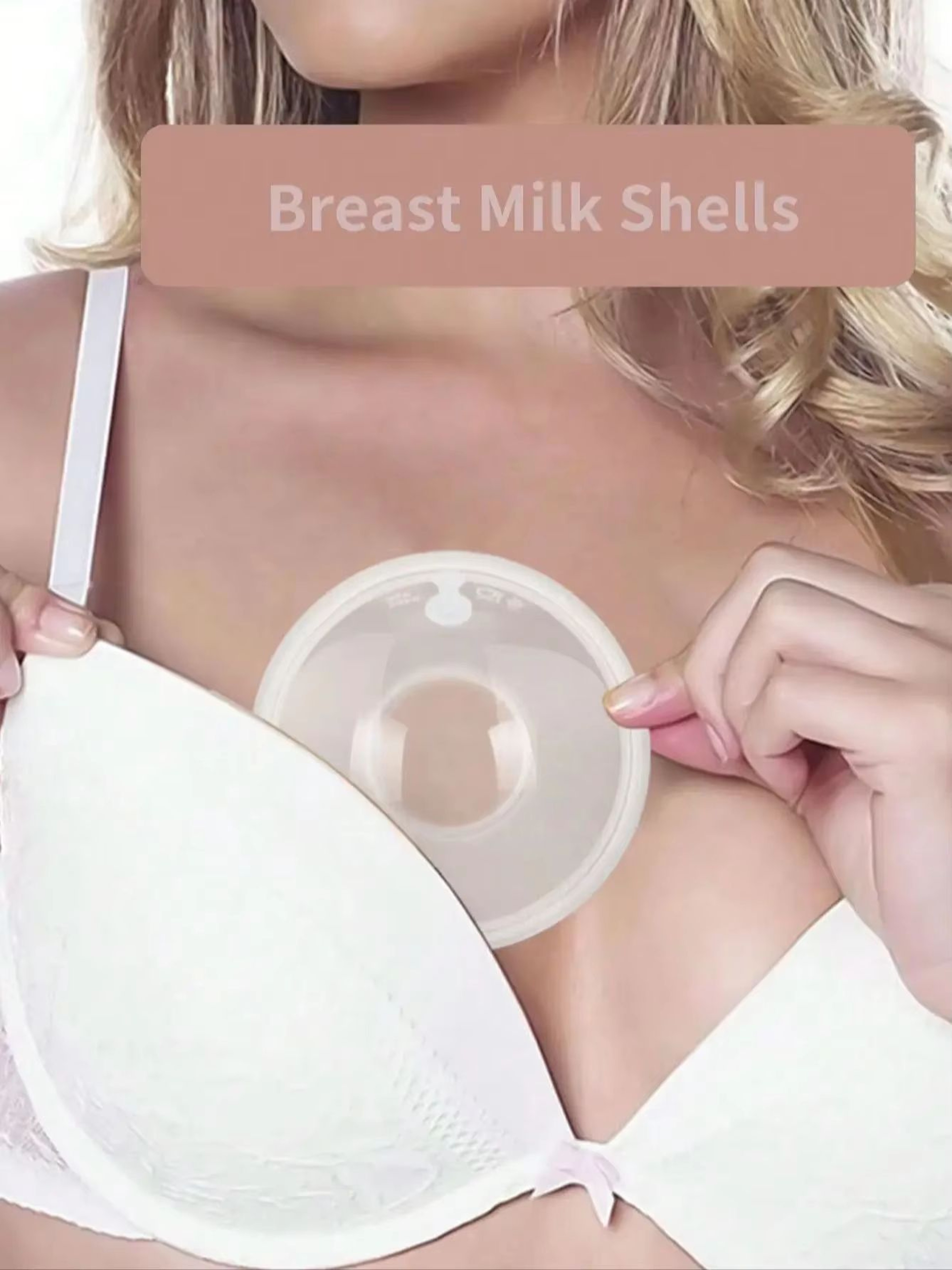 2Pack Silicone Breast Milk Collector Cups With Stand  Scale  Wearable Breast Shell Nursing Saver 1