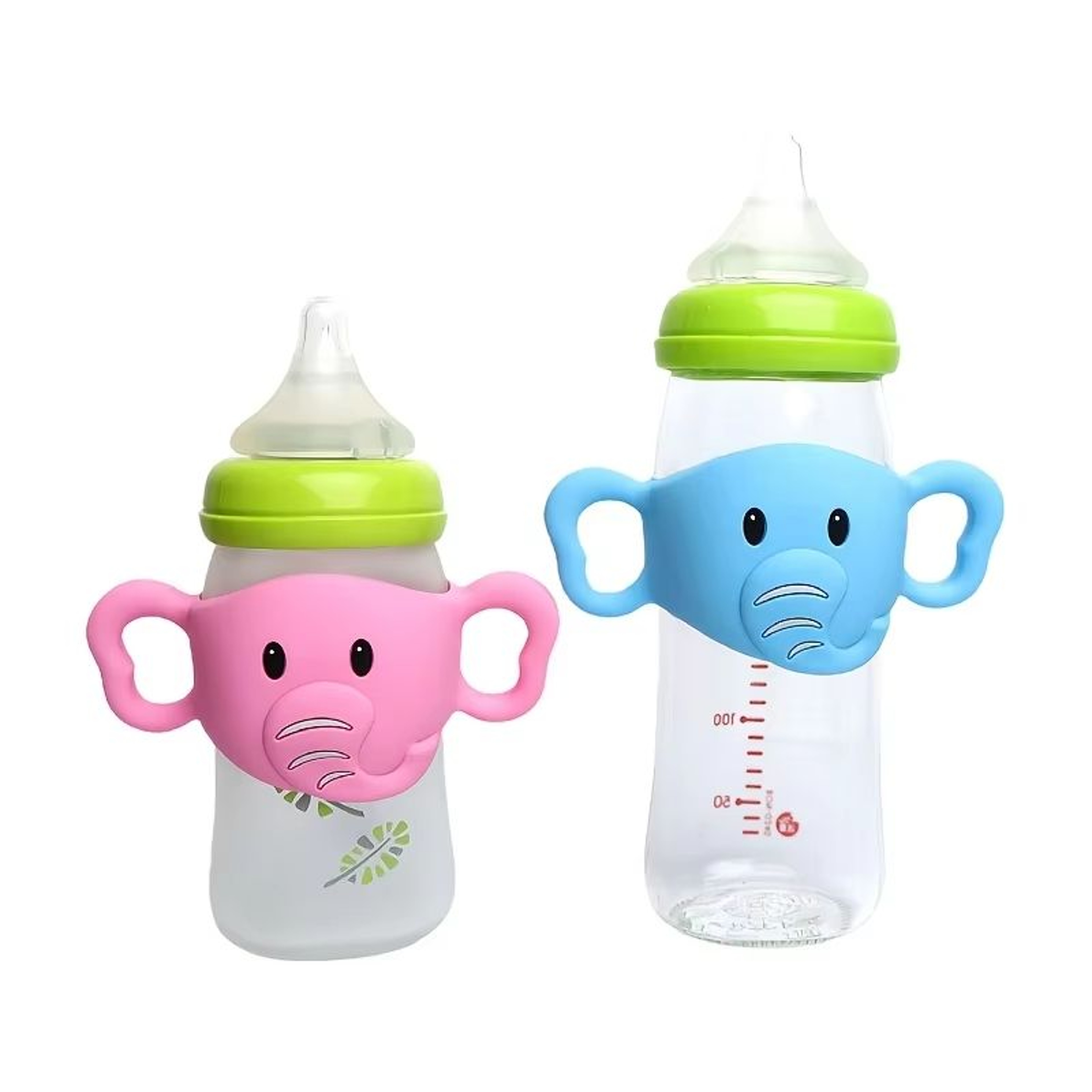 Silicone Handle Sleeve For Baby Bottle  Soft Elastic Daily Use Feeding Accessory 1