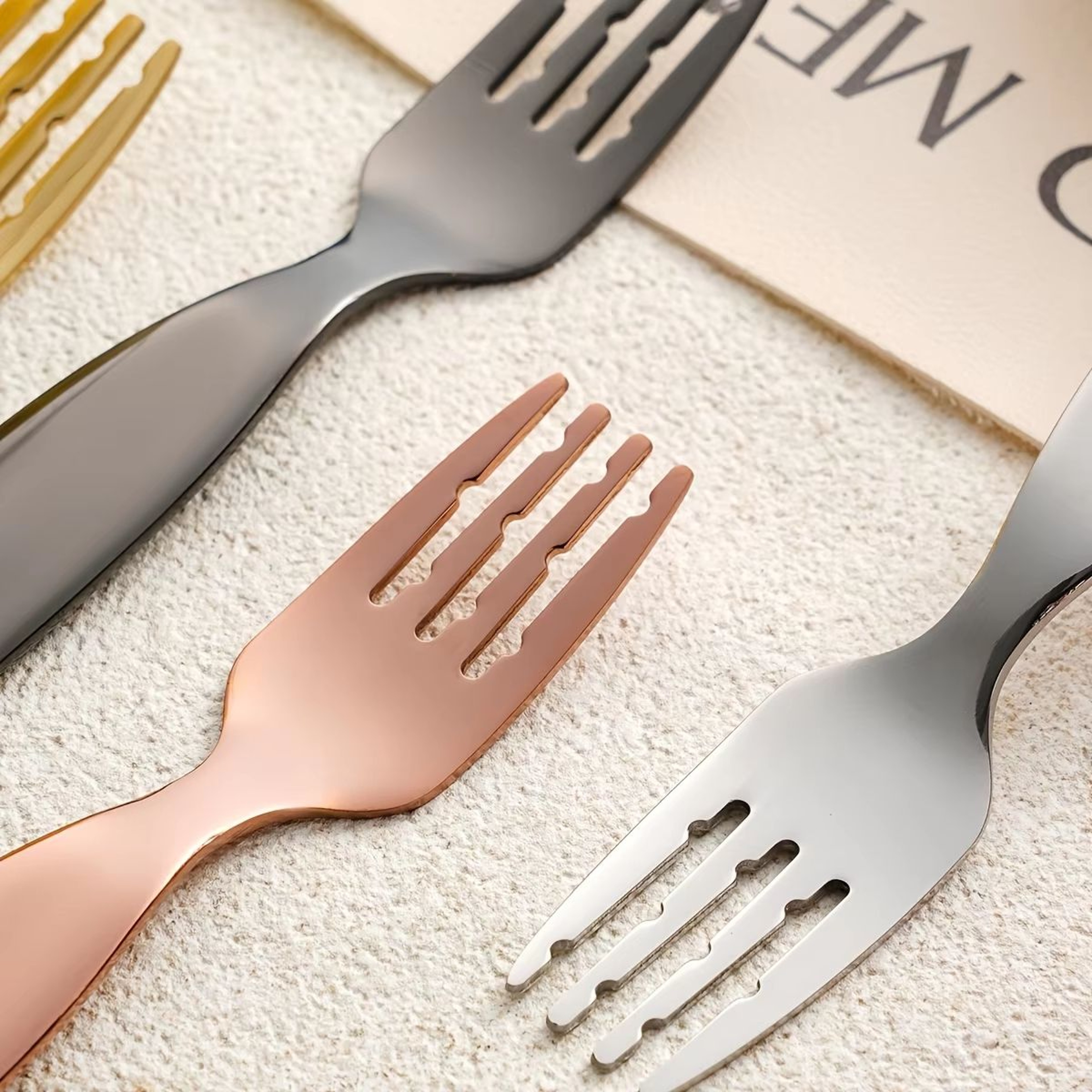 304 Stainless Steel Portable Cutlery Set With Case Vintage Outdoor Spoon And Fork 3pcs 5