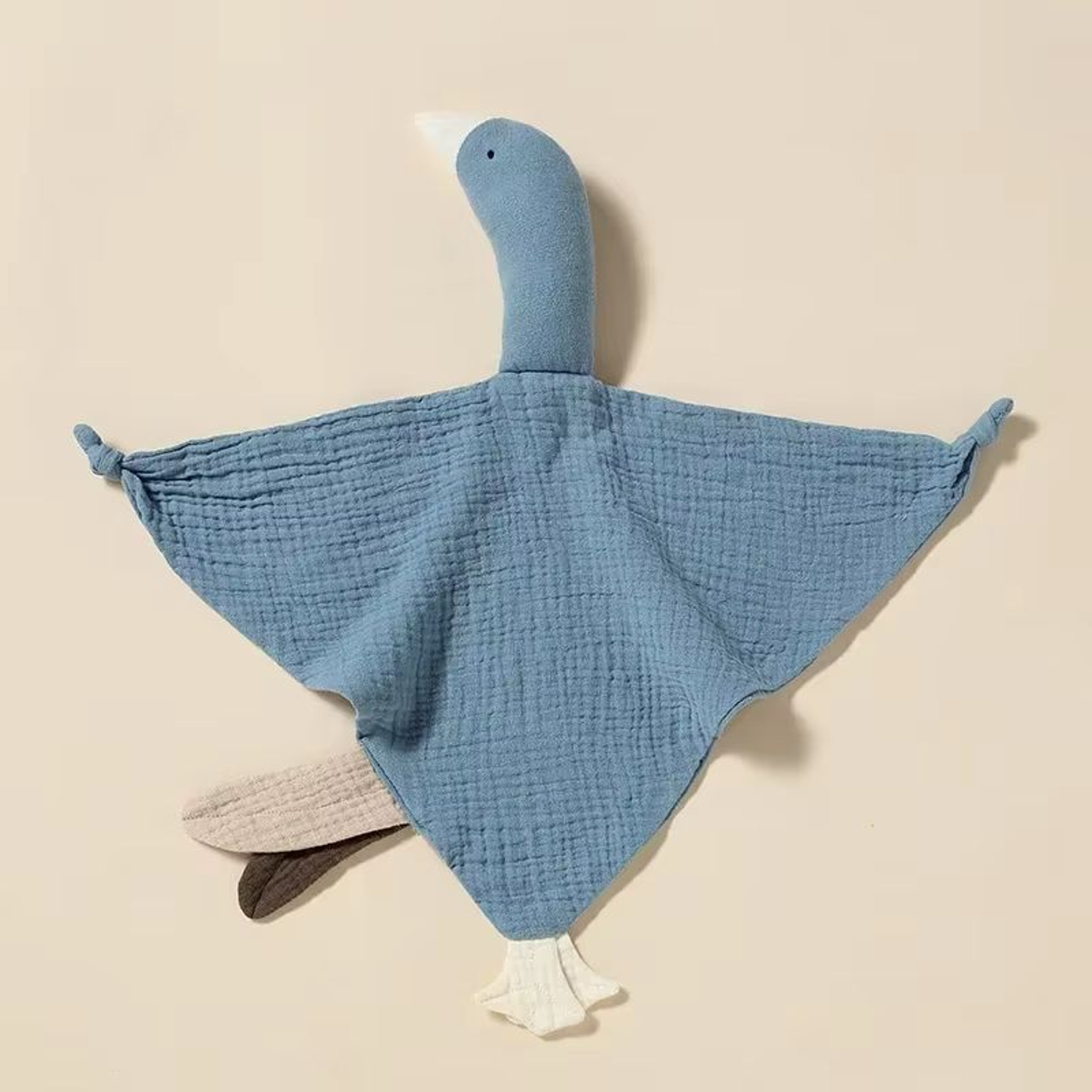 PureCotton Muslin Baby Bib And Burp Cloth Set With Goose Sleeping Doll Design 6