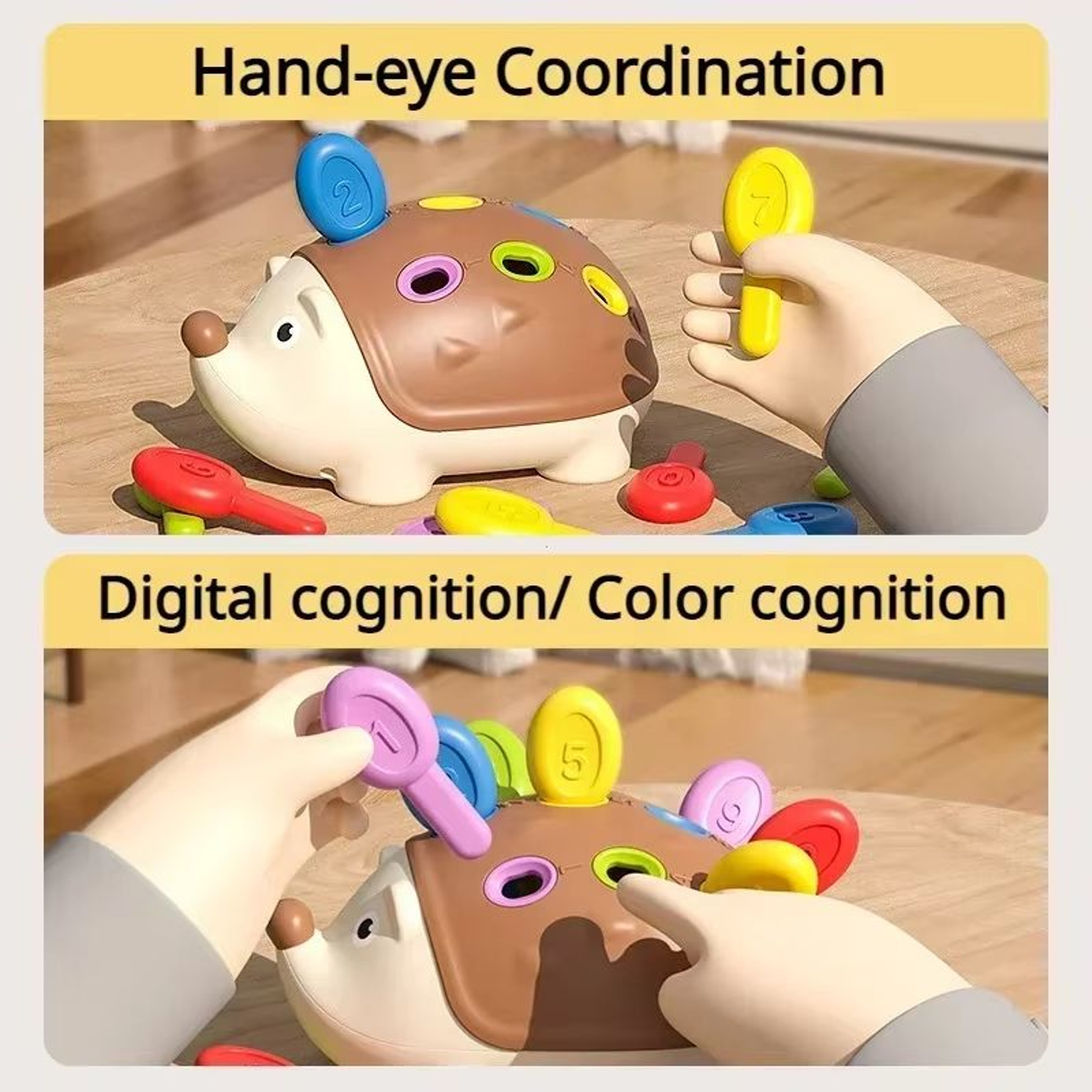 HedgePop Montessori Hedgehog Insert Toy For Fine Motor Skills And Focus 1