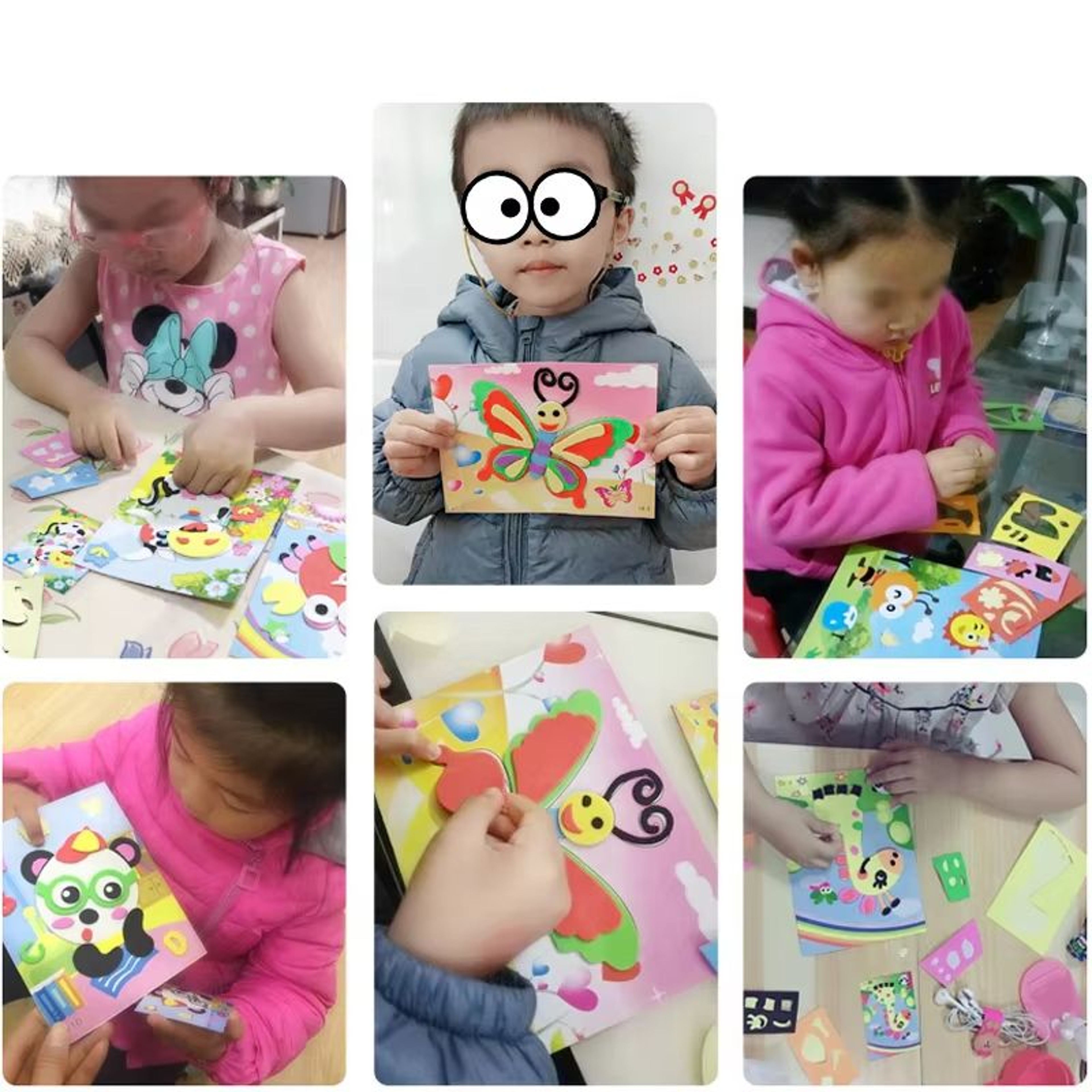 CraftZoo 10Piece 3D EVA Foam Sticker Puzzle Set  Cartoon Animal DIY Craft Kit 5