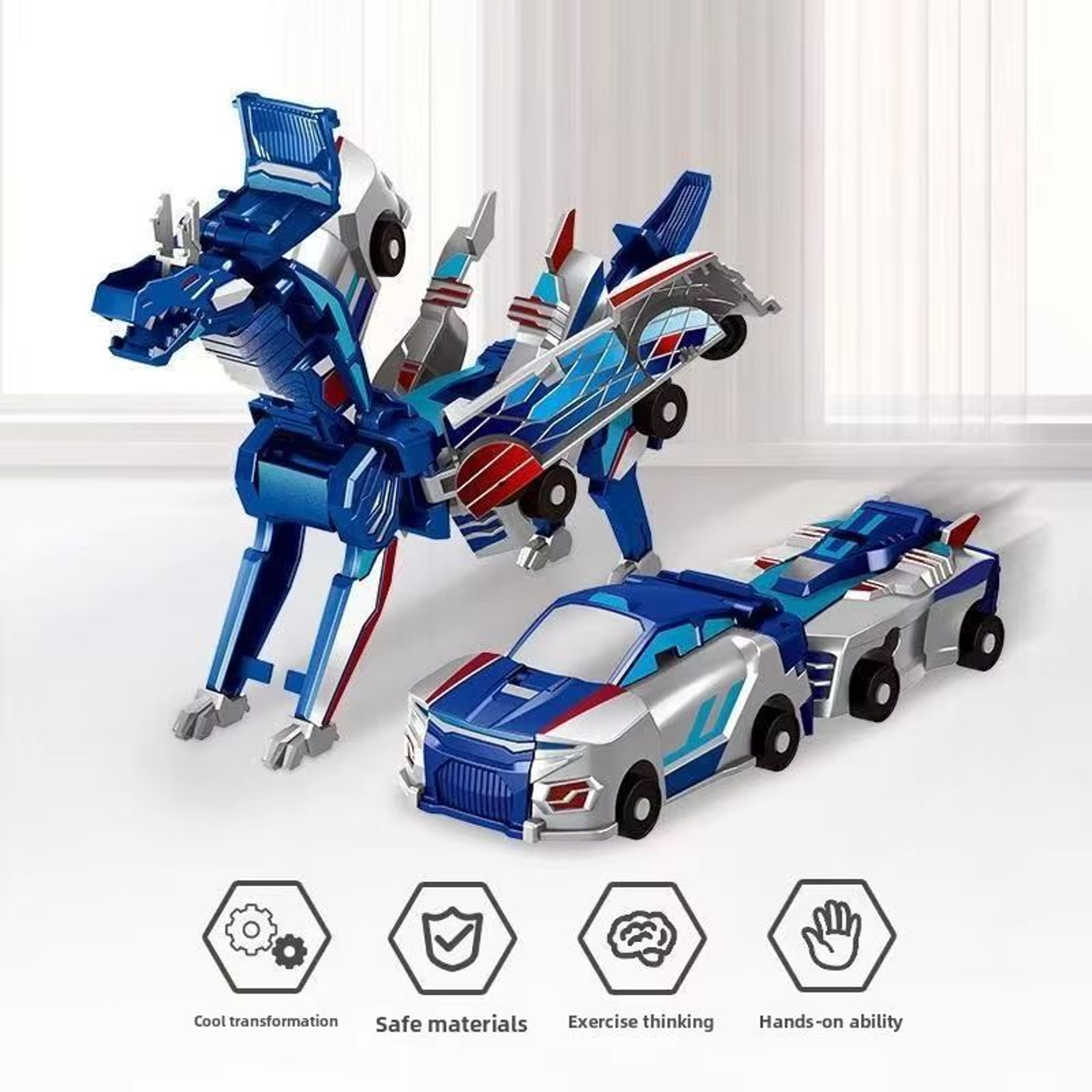 CrashRoar Magnetic Dinosaur Transformer Car  2in1 Collision Transforming Toy 4