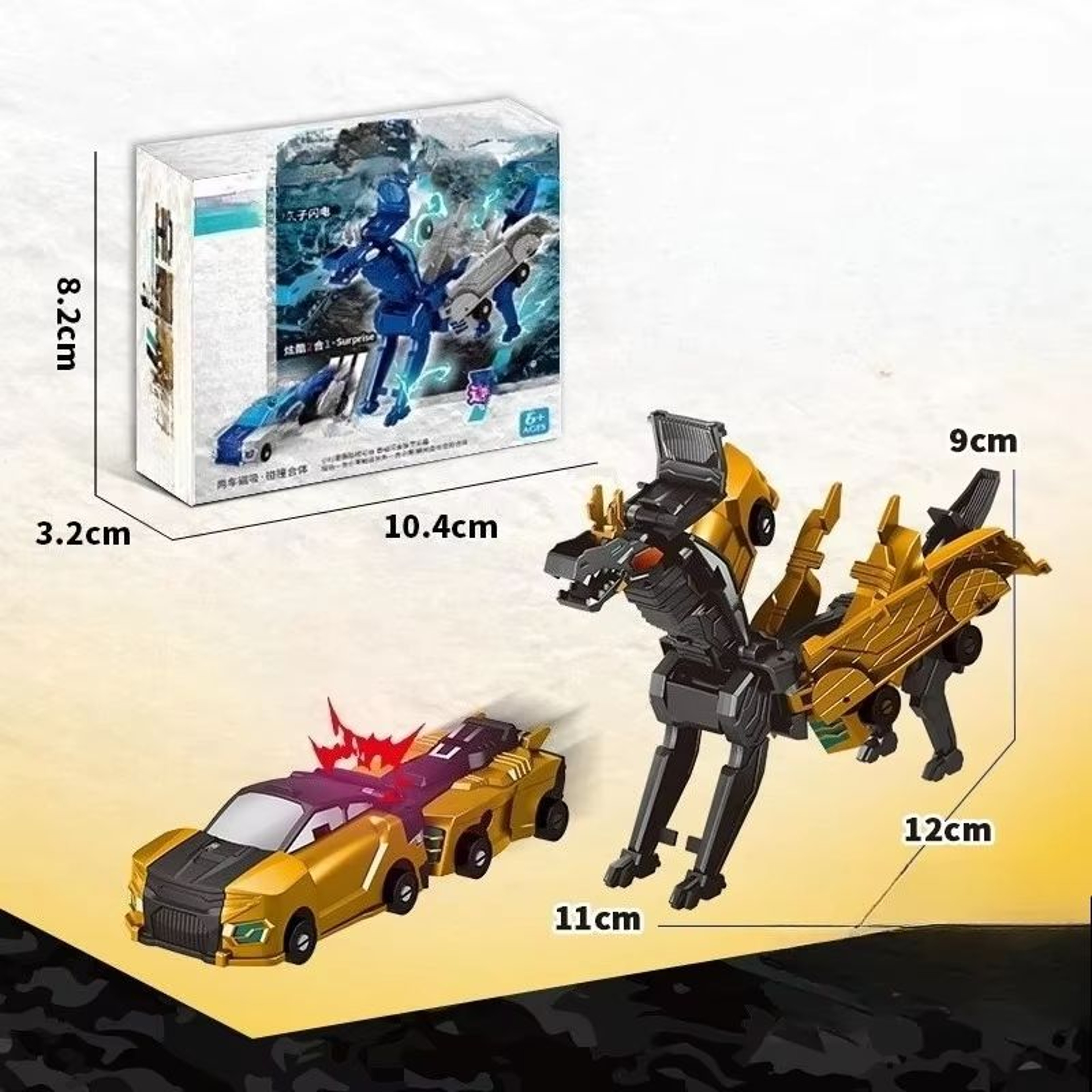 CrashRoar Magnetic Dinosaur Transformer Car  2in1 Collision Transforming Toy 8