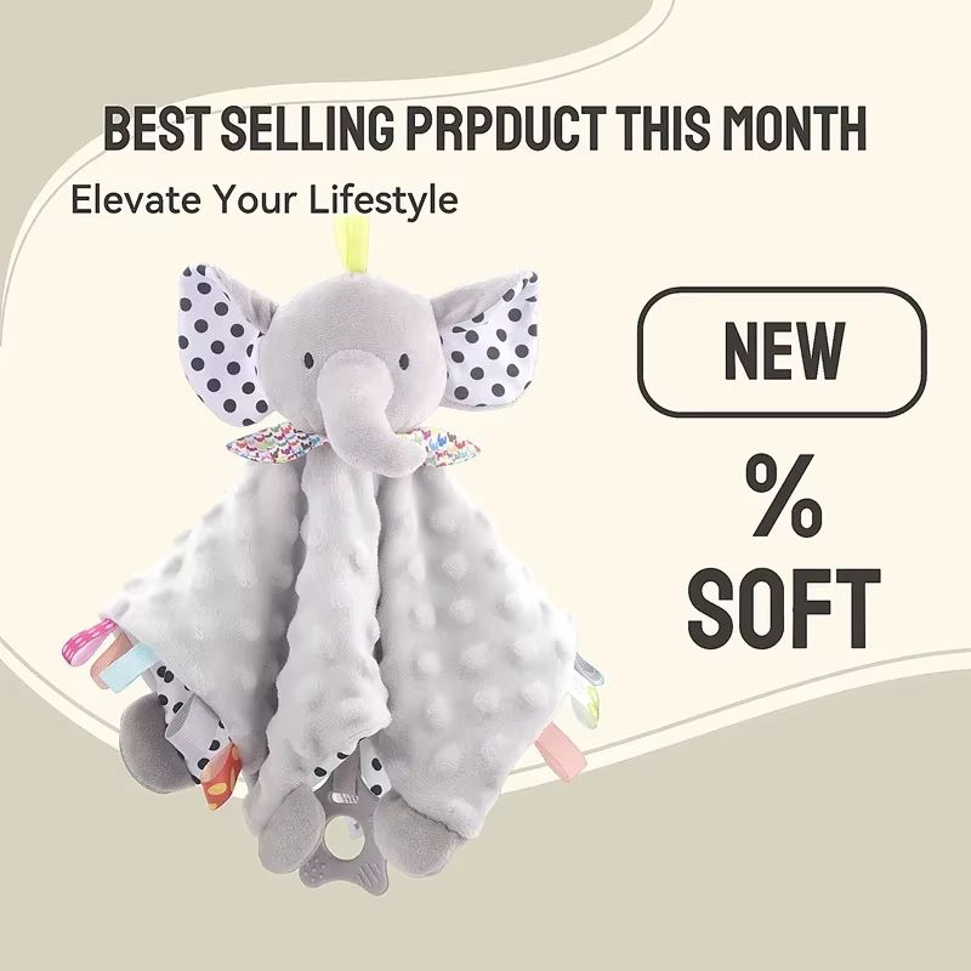 CuddleComfort Baby Soothing Doll Towel With Teether And Rattles 2