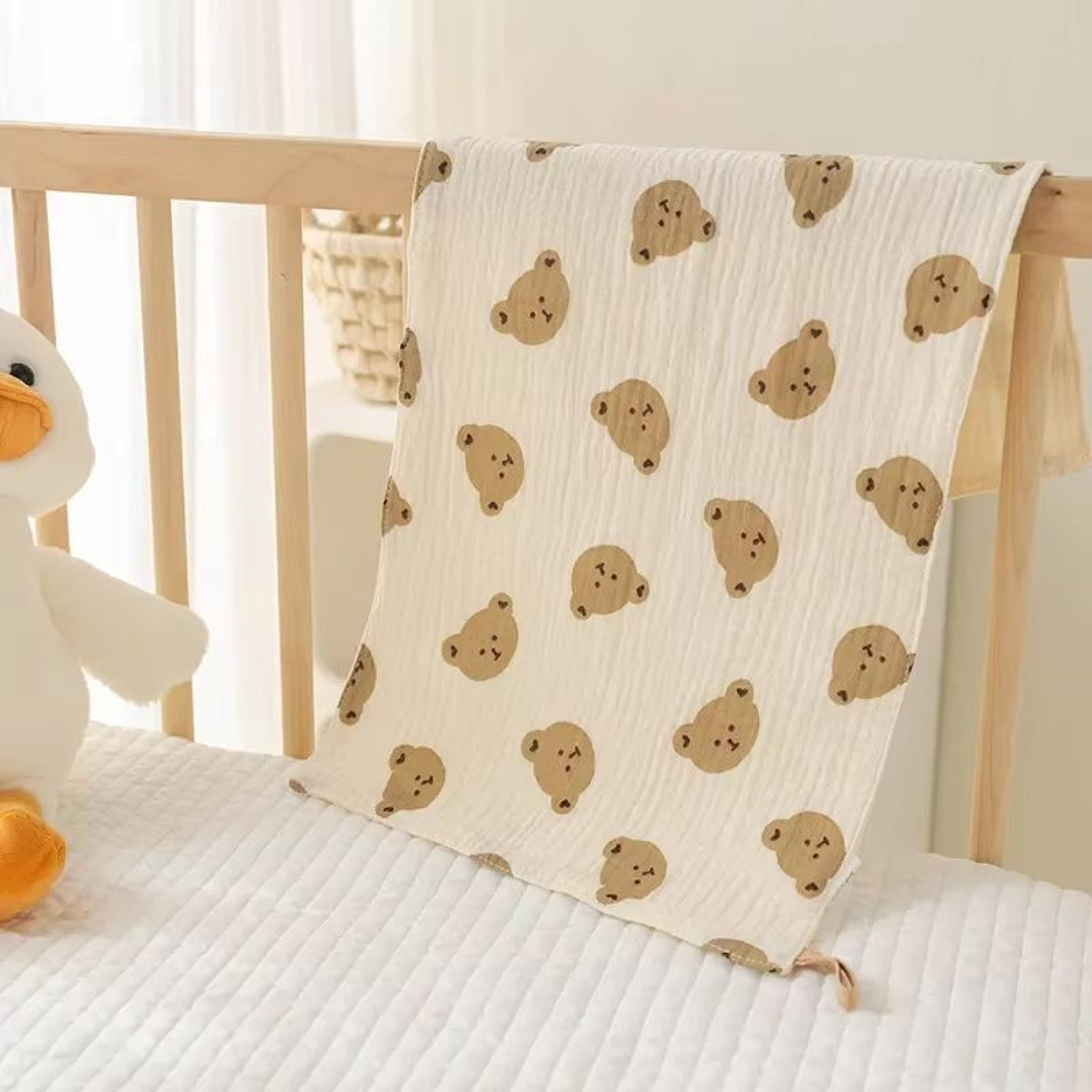 PureSoft 4Layer Cotton Muslin Baby Face Towels And Long Burp Cloths 7