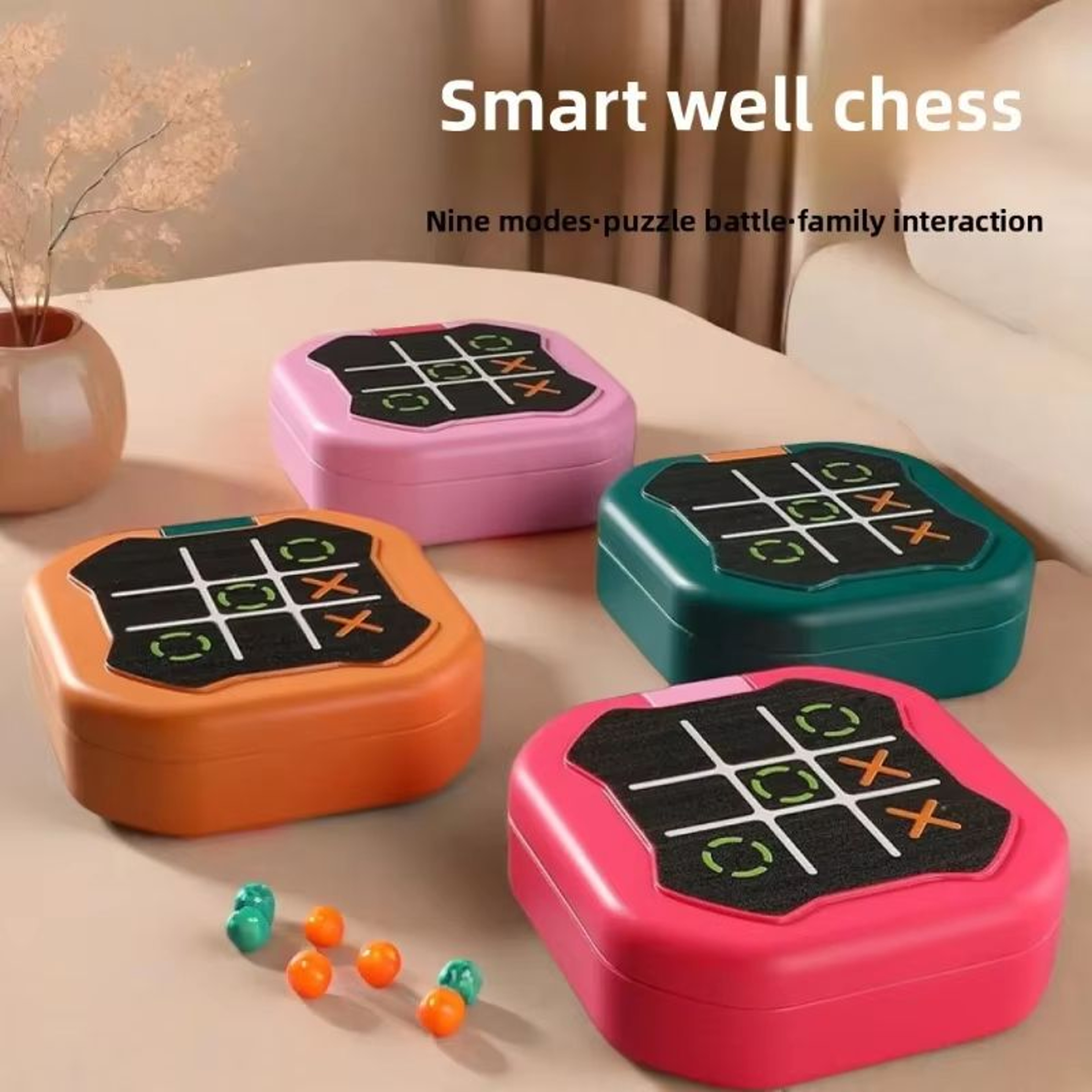 FlexiPlay Electronic TicTacToe Board Game  Portable Montessori Puzzle Set 4