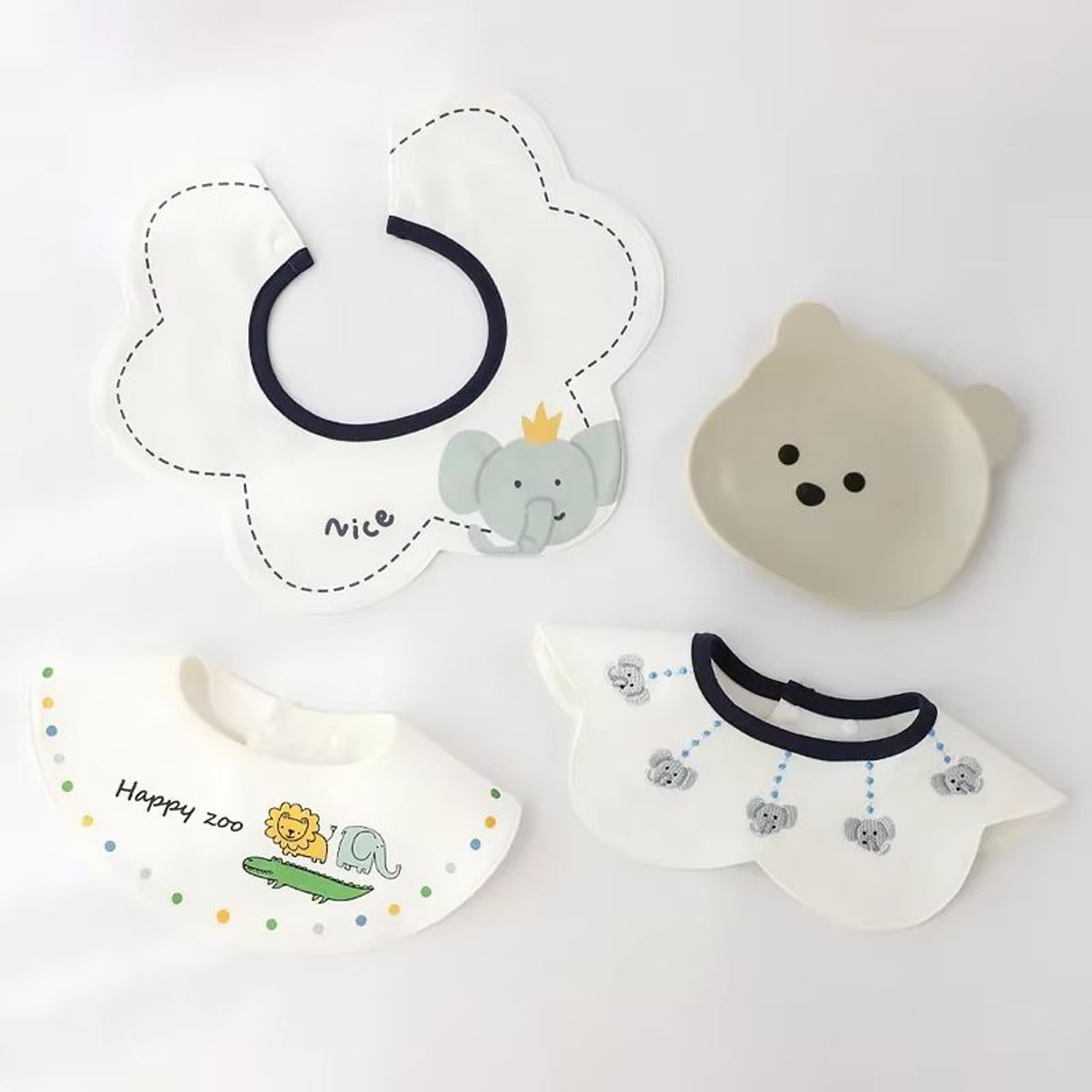 PetalSoft 3Piece Cotton Gauze Baby Feeding Bibs  Drool Towels 8