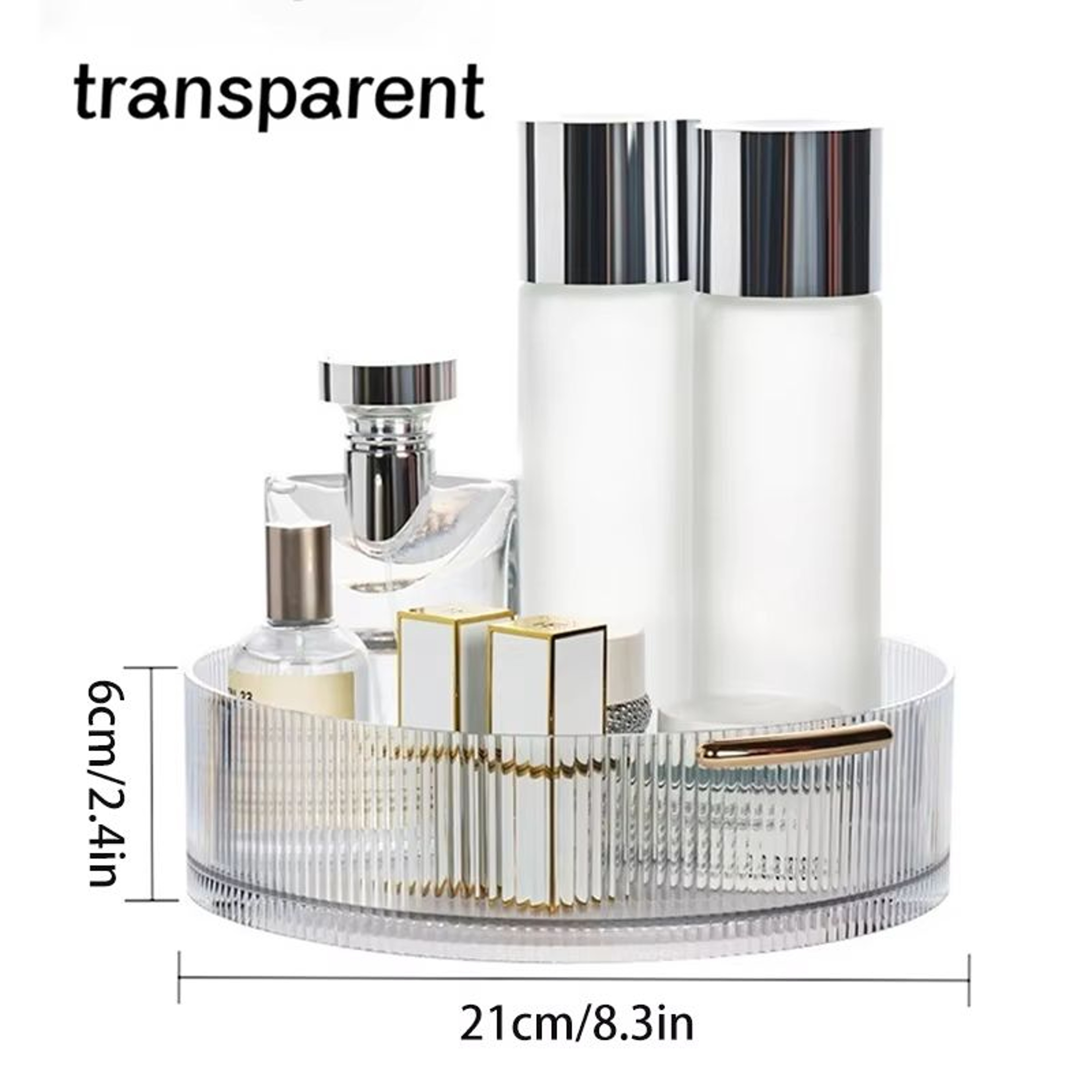 SpinClear 360 Rotating Cosmetic Storage Box  Large Capacity Transparent Turntable Organizer 6