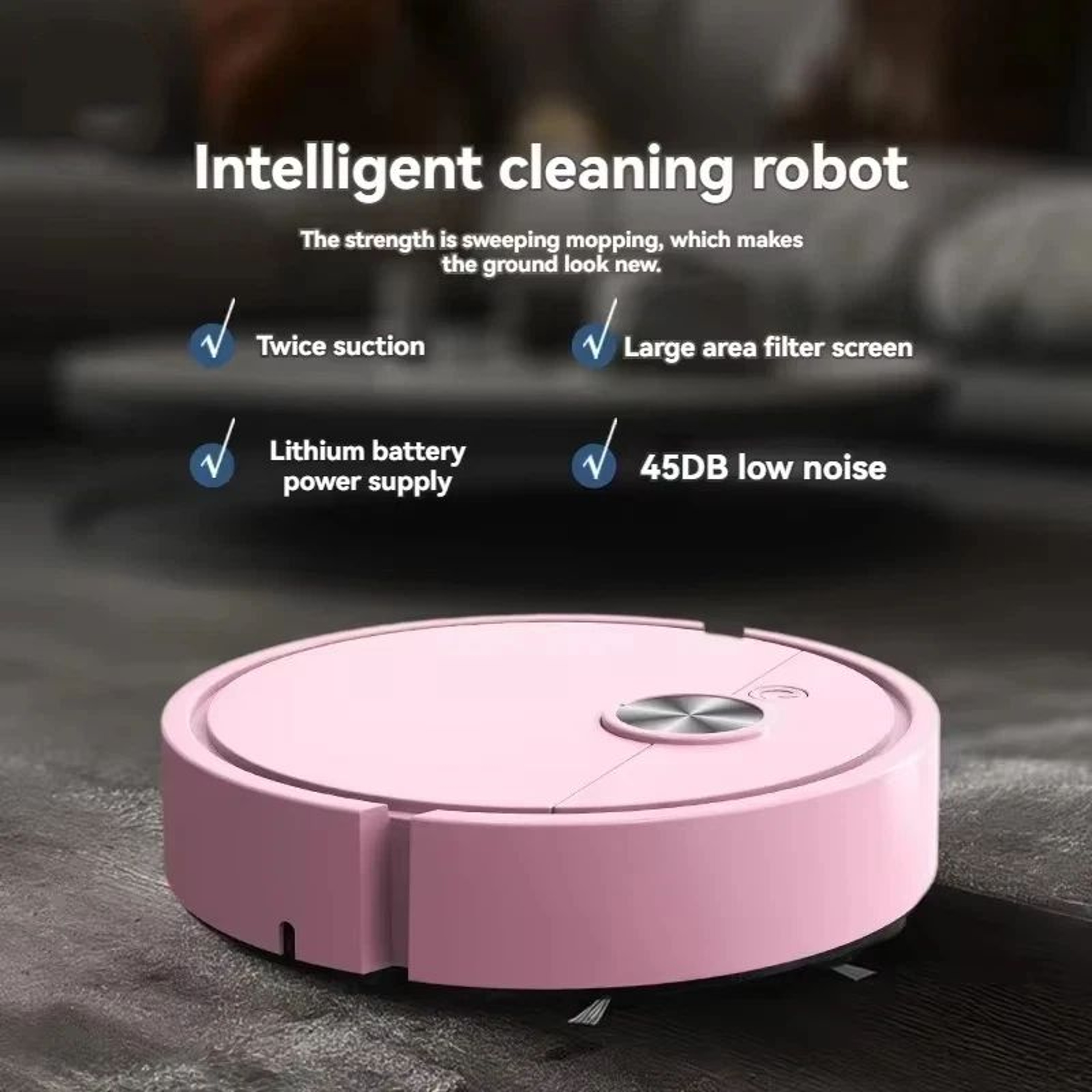 CleanBot 360 Smart Mini Vacuum  Mop Robot  Automatic Sweeping Suction  Mopping Cleaner 0