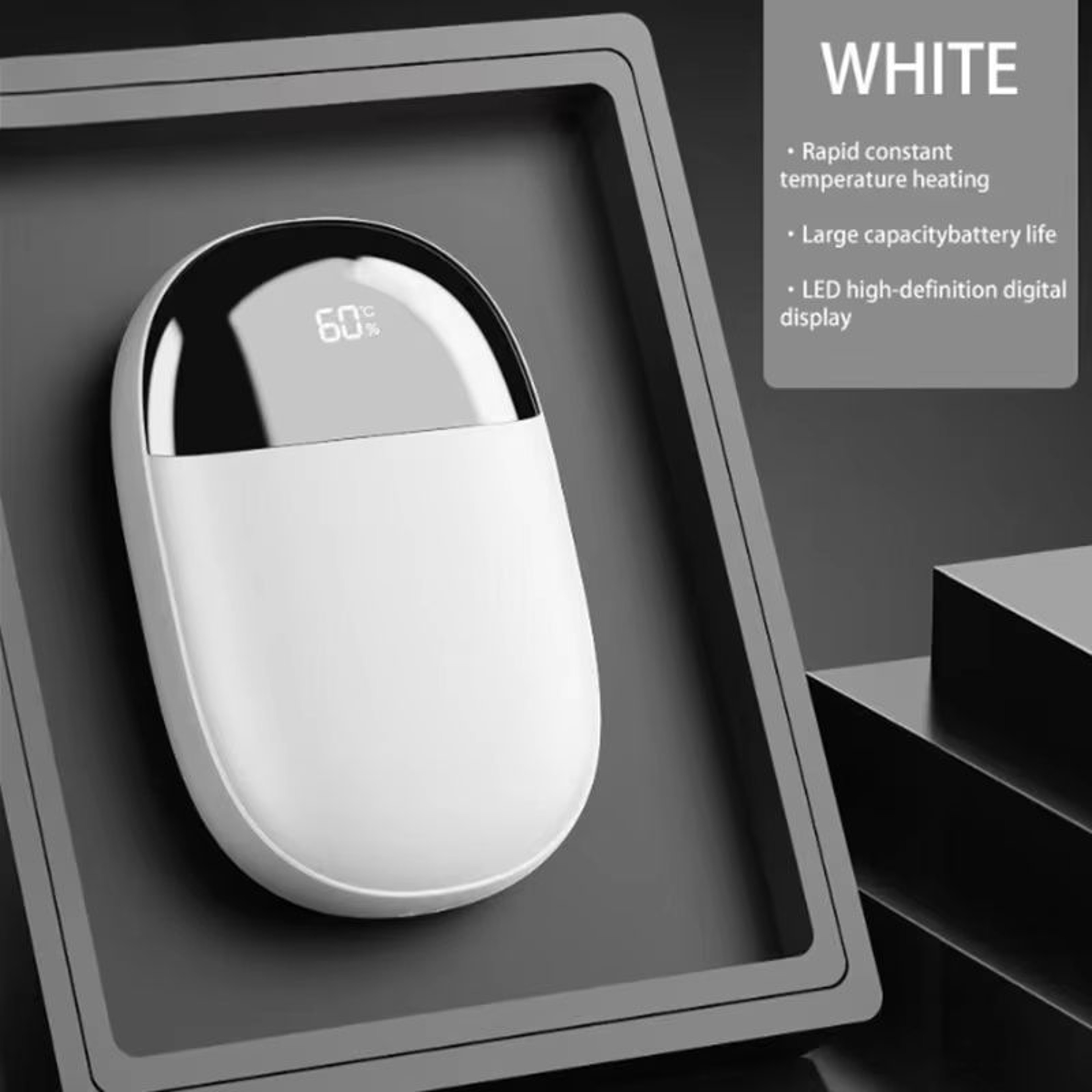 Portable Digital Hand Warmer With Adjustable Temperature DoubleSided Heating And Large Capacity Bat 7