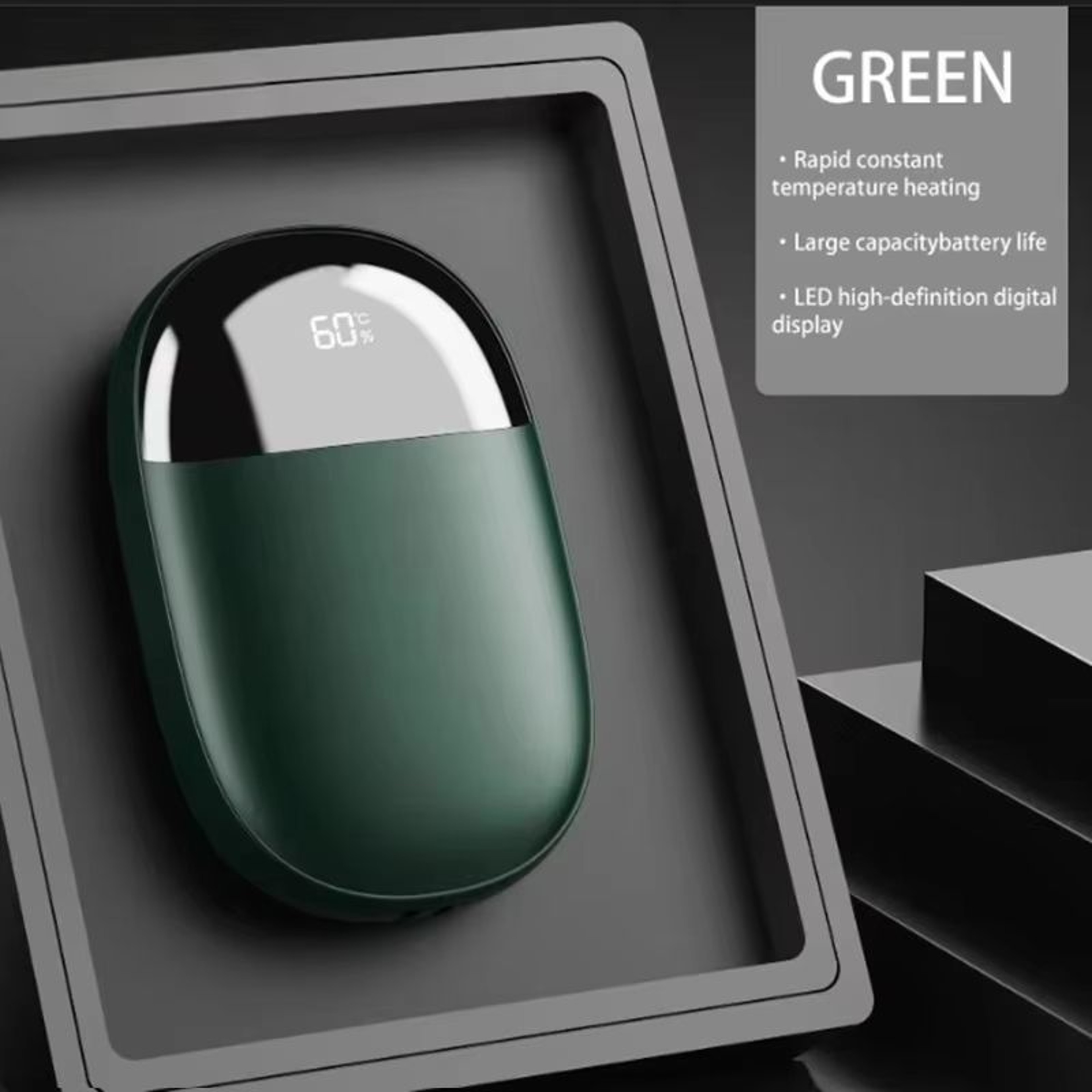 Portable Digital Hand Warmer With Adjustable Temperature DoubleSided Heating And Large Capacity Bat 8