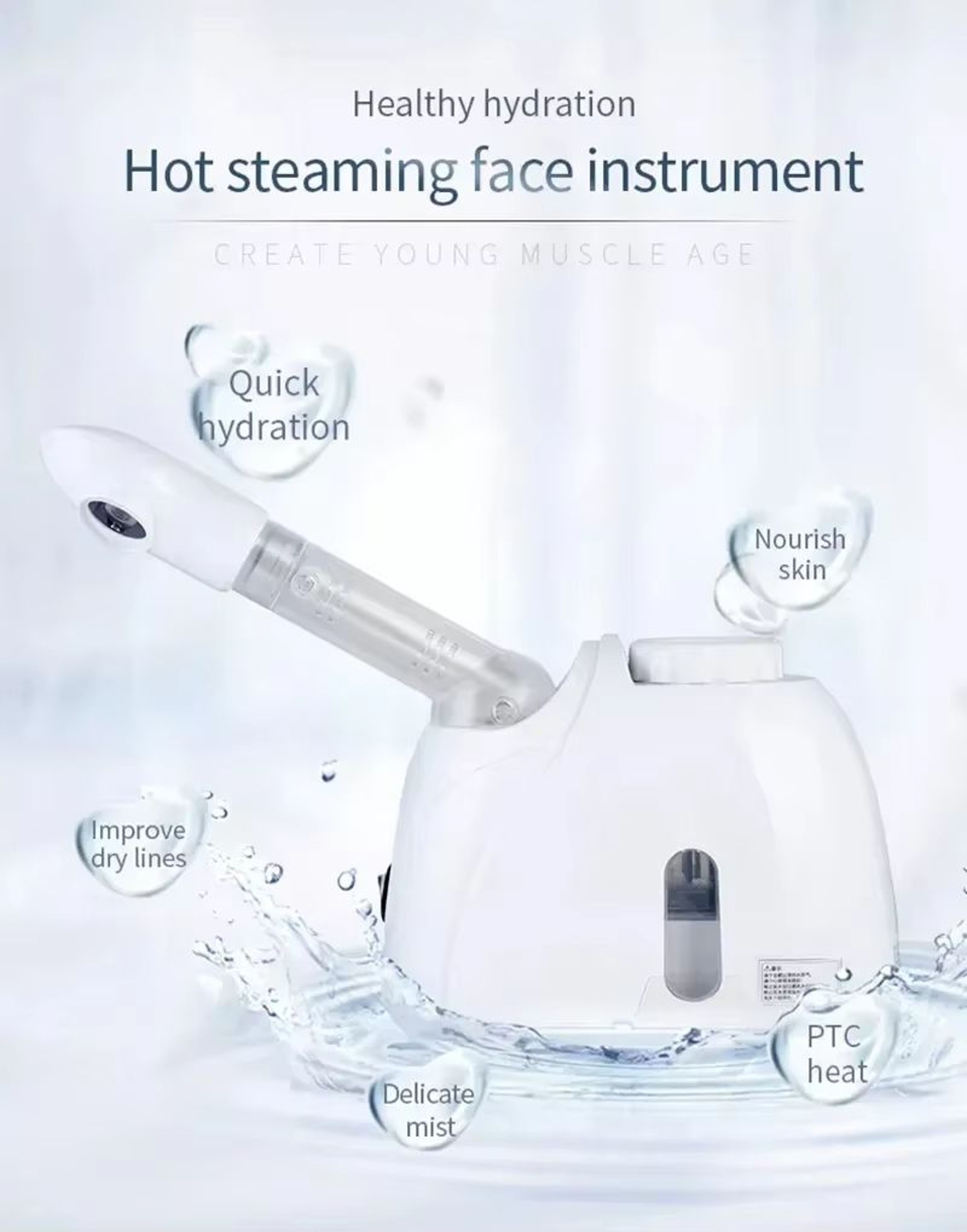 Deep Pore Facial Steamer With Ozone  Warm Mist For Home Skin Purifying And Brightening 2