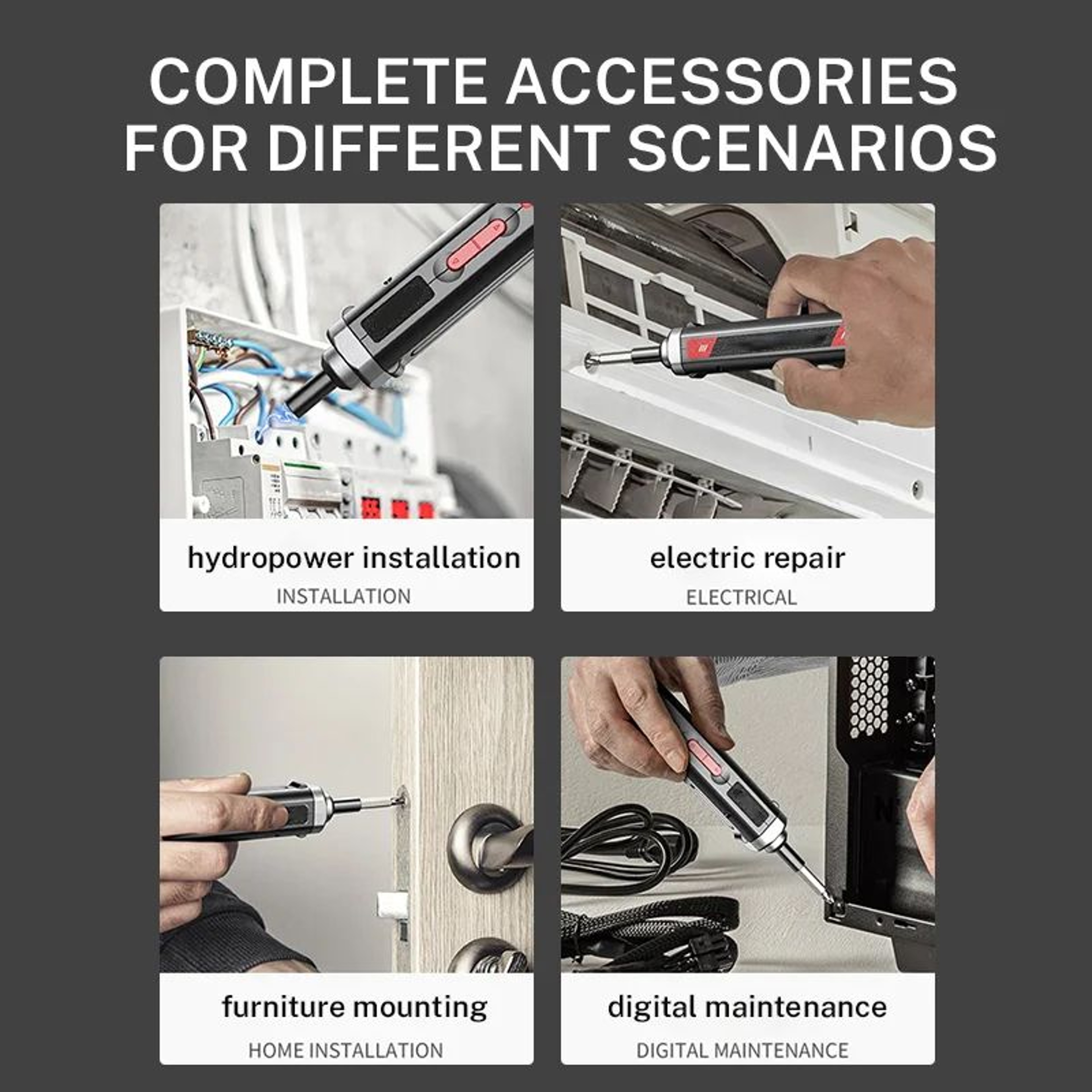 Rechargeable Precision Electric Screwdriver  Mini Drill Set 5