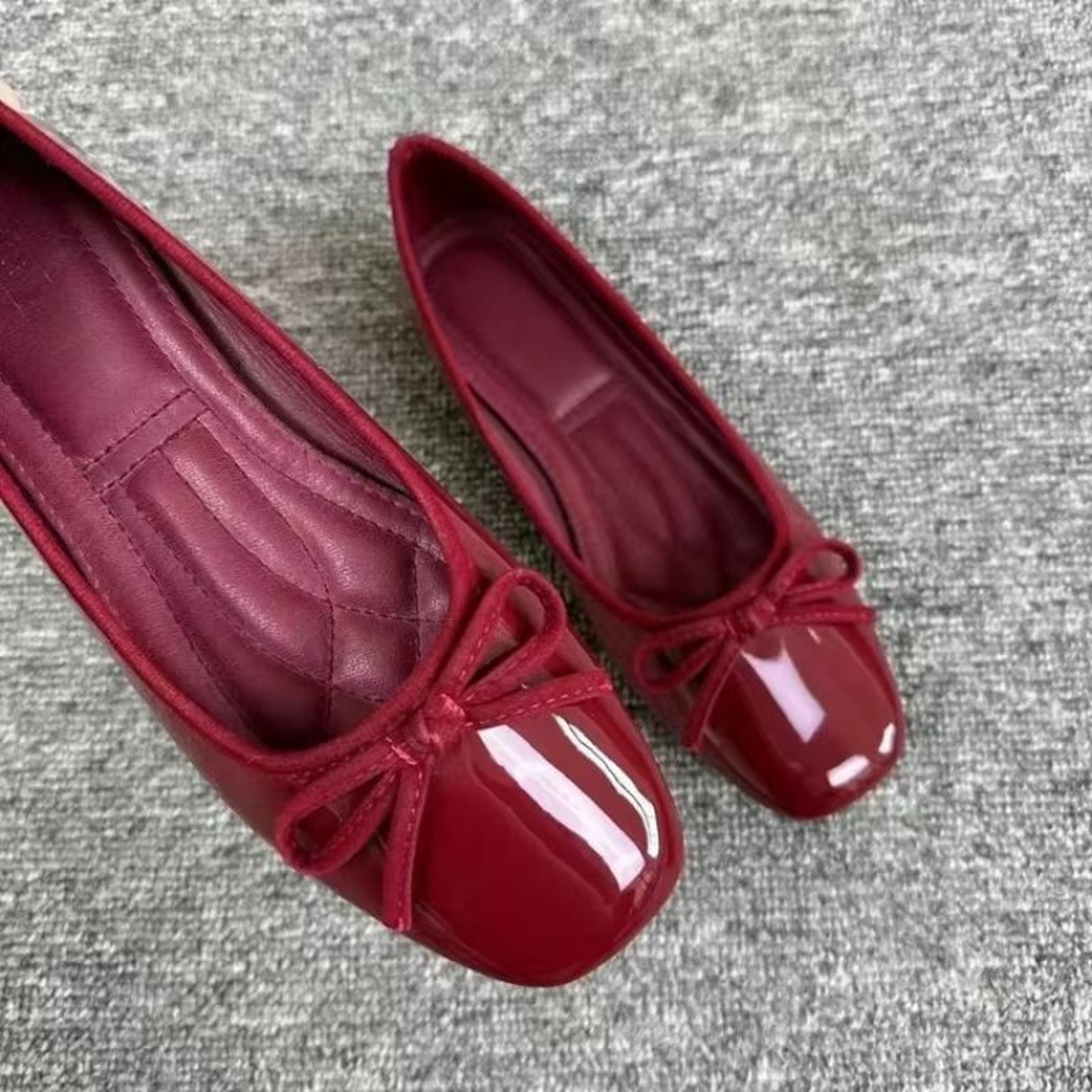 Womens French Style Square Toe Loafers With Bowknot Soft Sole Shallow Slip Ons For Office And Drivi 0