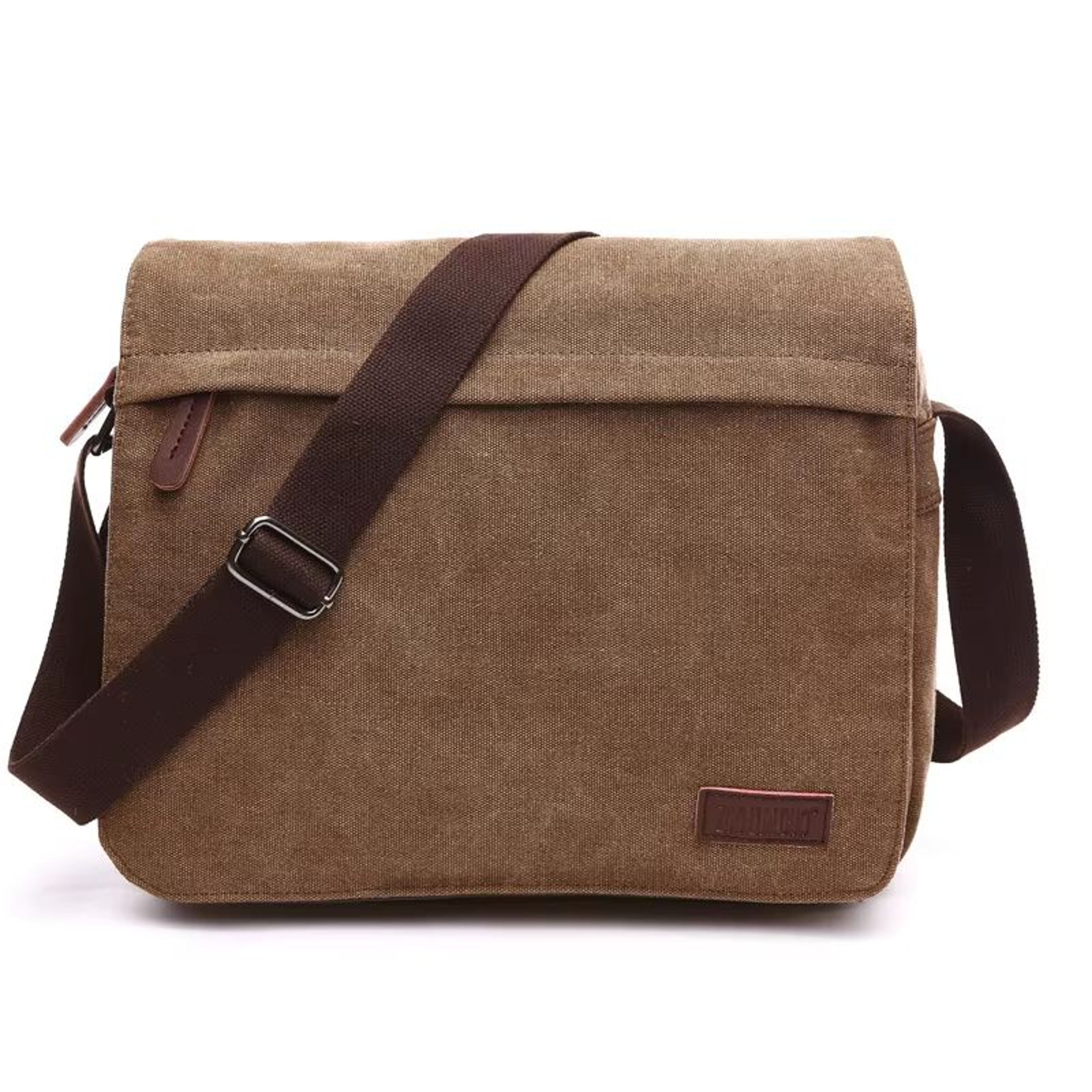 Vintage Canvas Messenger Bag With Buckle  Casual Shoulder Bag  Canvas Satchel For Men 0
