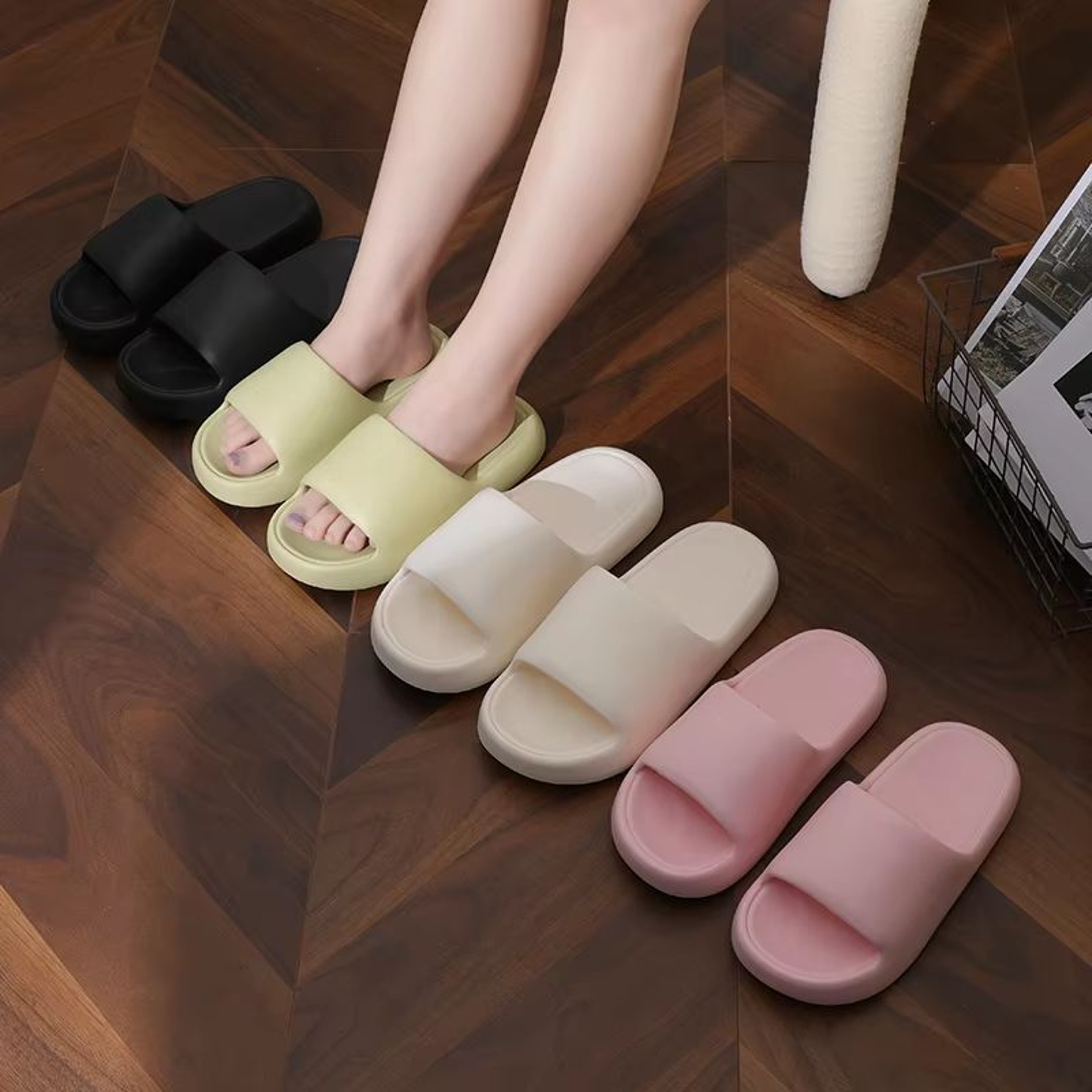 CloudStep Womens Lightweight Platform EVA Flip Flops NonSlip Summer Slides 1