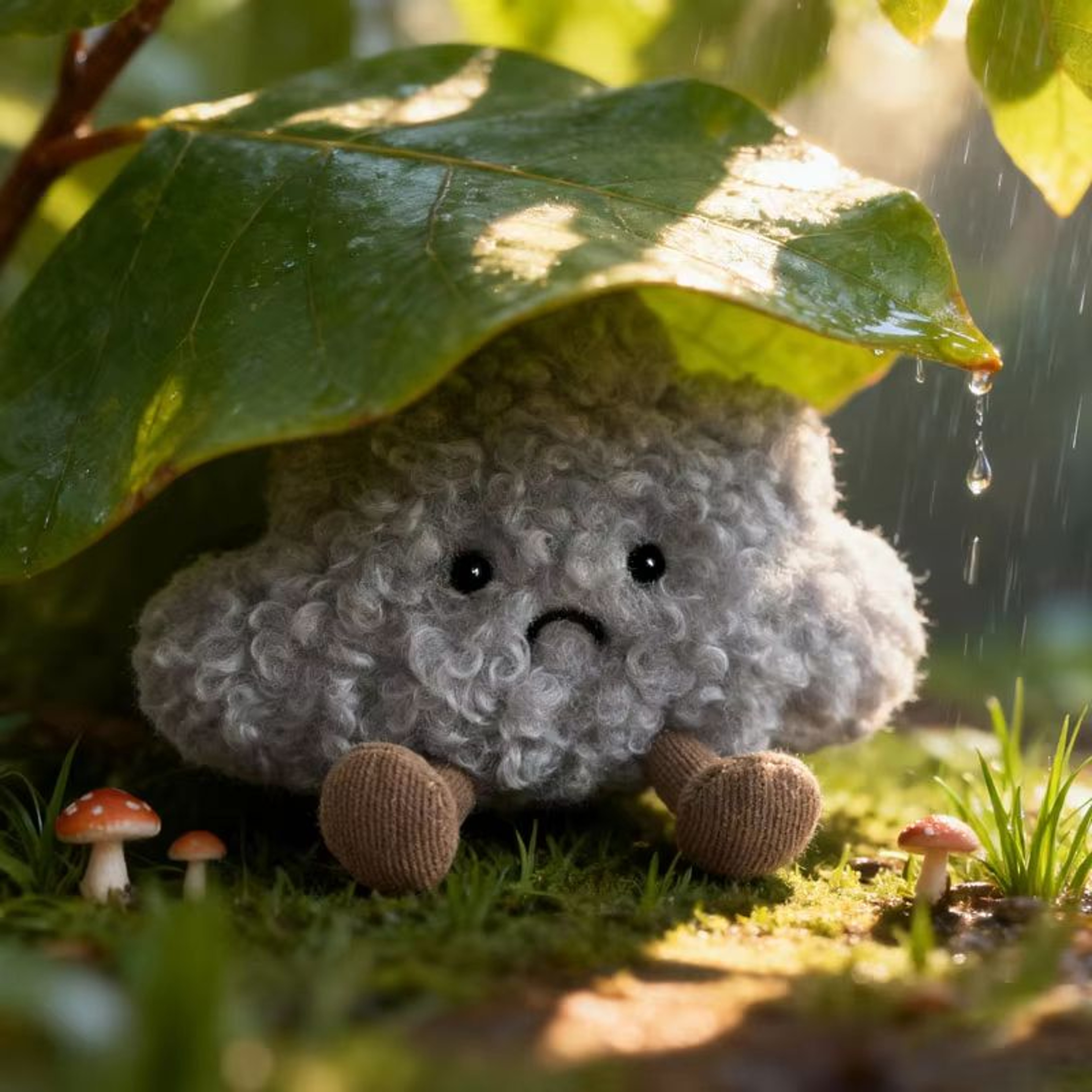 Kawaii Soft Sad Cloud Plush Toy 63in Gray Cloud Throw Pillow Plush Doll Gift 3