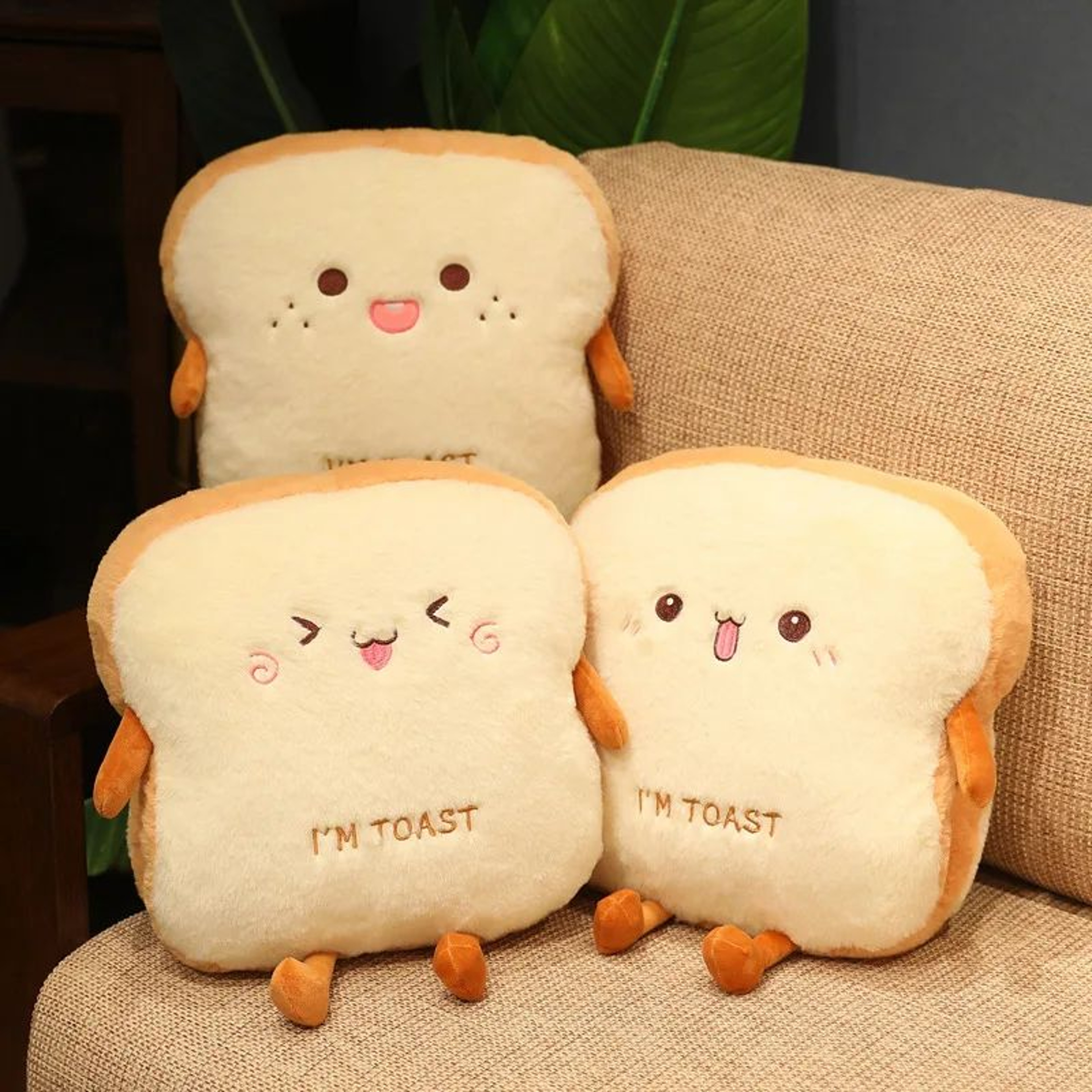 Soft Plush Bread Pillow 138in Toast Simulation Cushion Cute Home Decor Gift 0