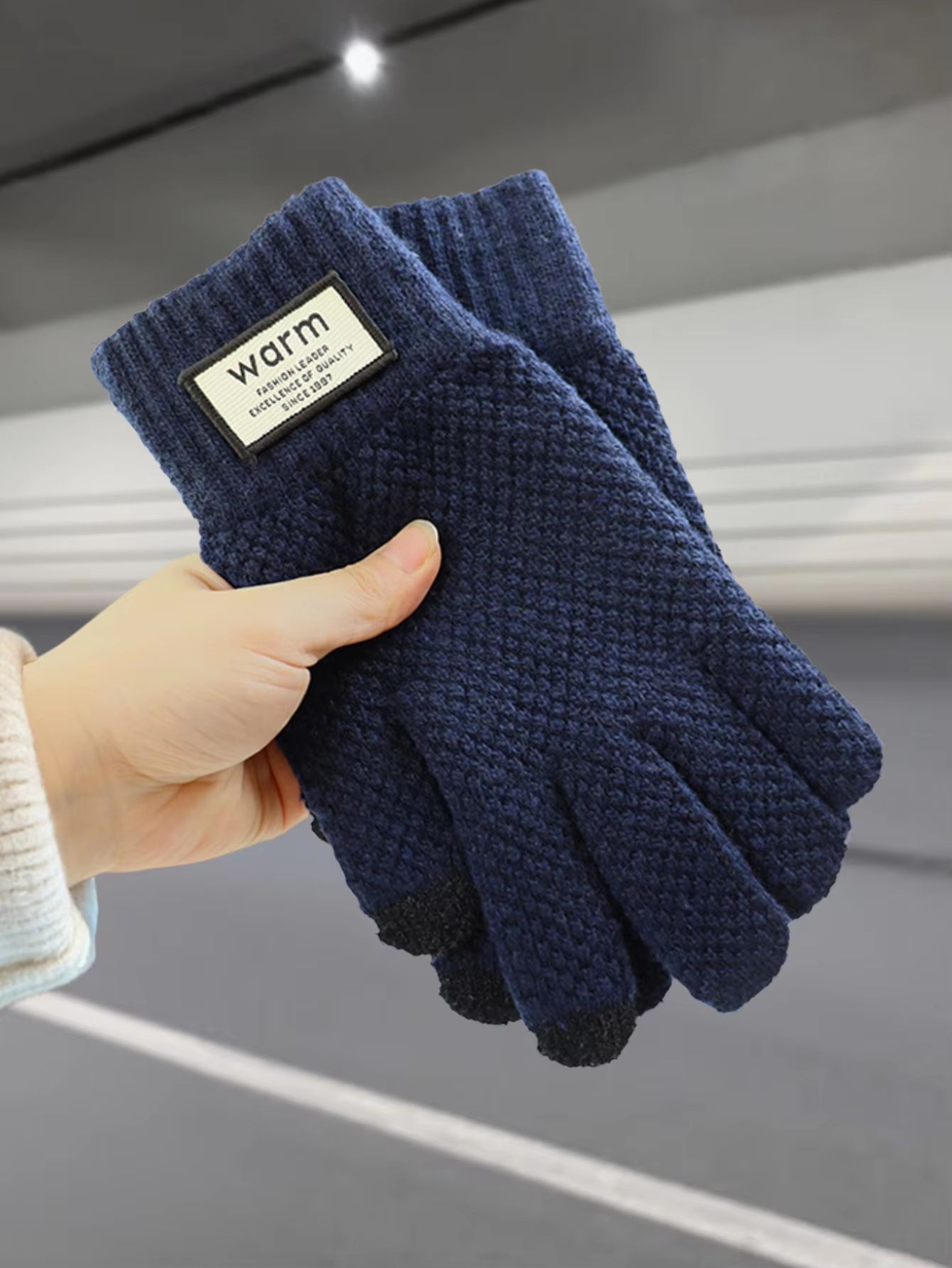 Warm FleeceLined Touchscreen Cotton Winter Gloves For Men Women Cycling Outdoor Use 5
