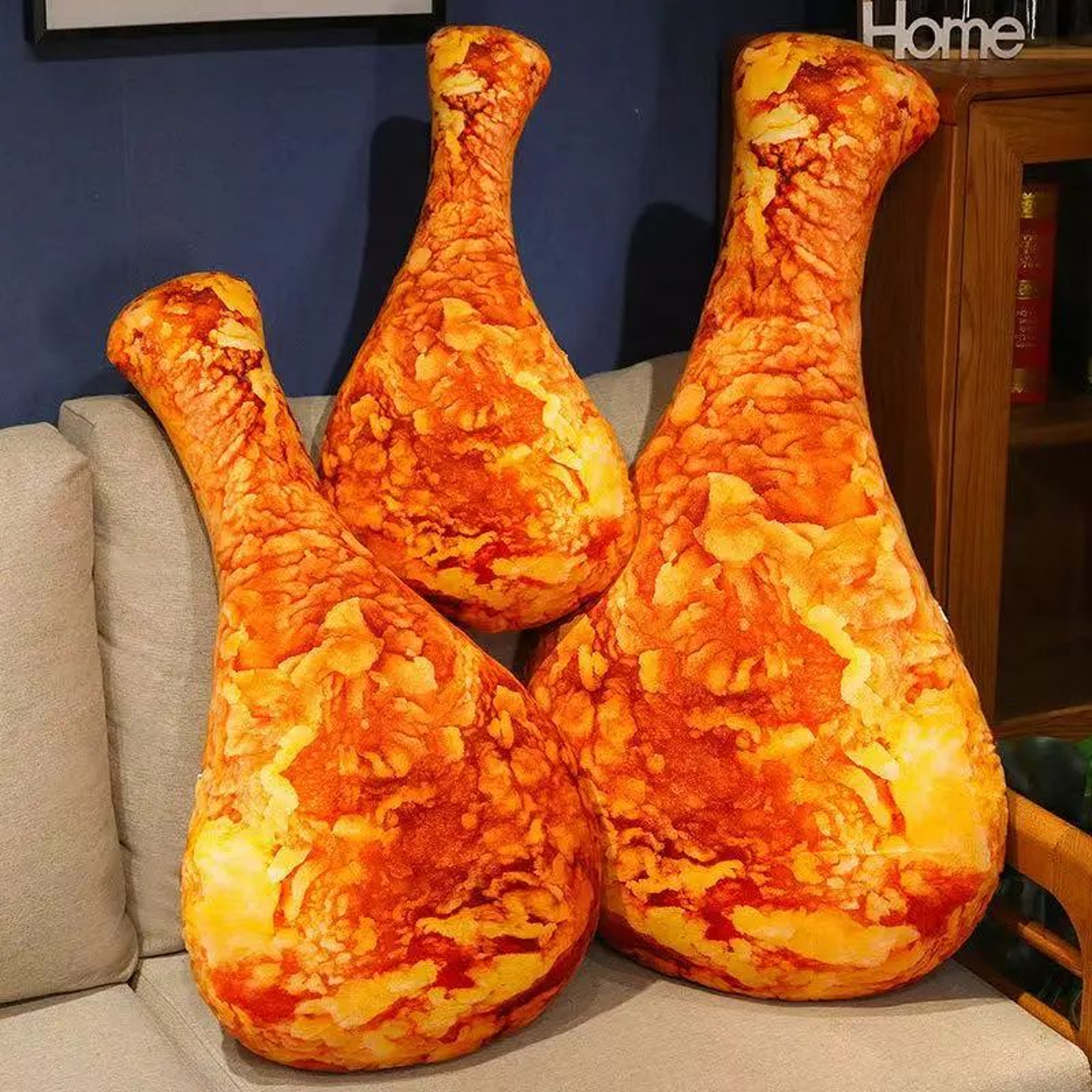 Simulated Crispy Chicken Leg Plush Pillow Toy  Cute AnimeStyle Stuffed Animal 1