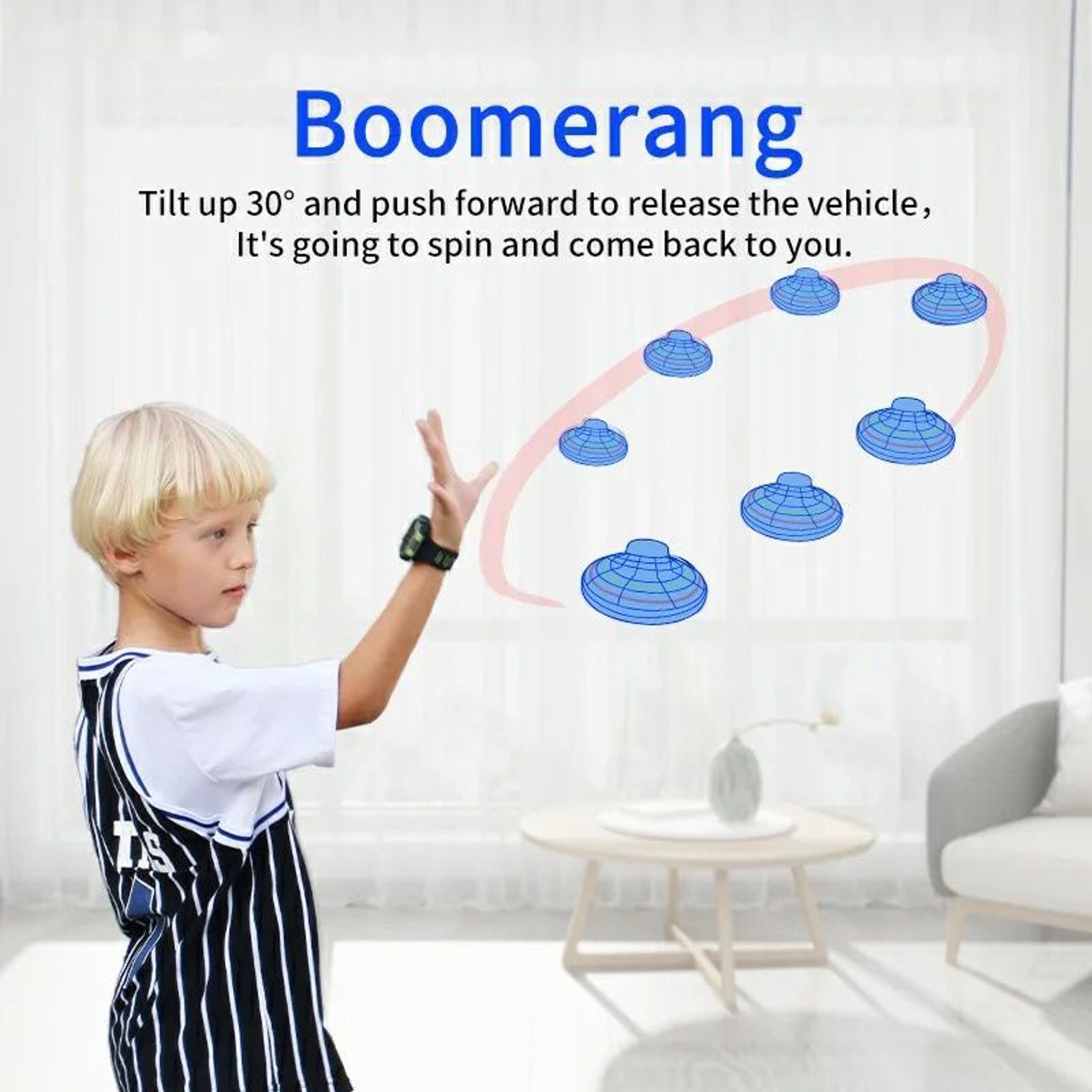 Fly Nova LED Flying Orb Ball Hand Controlled Boomerang Spinner Toy 2