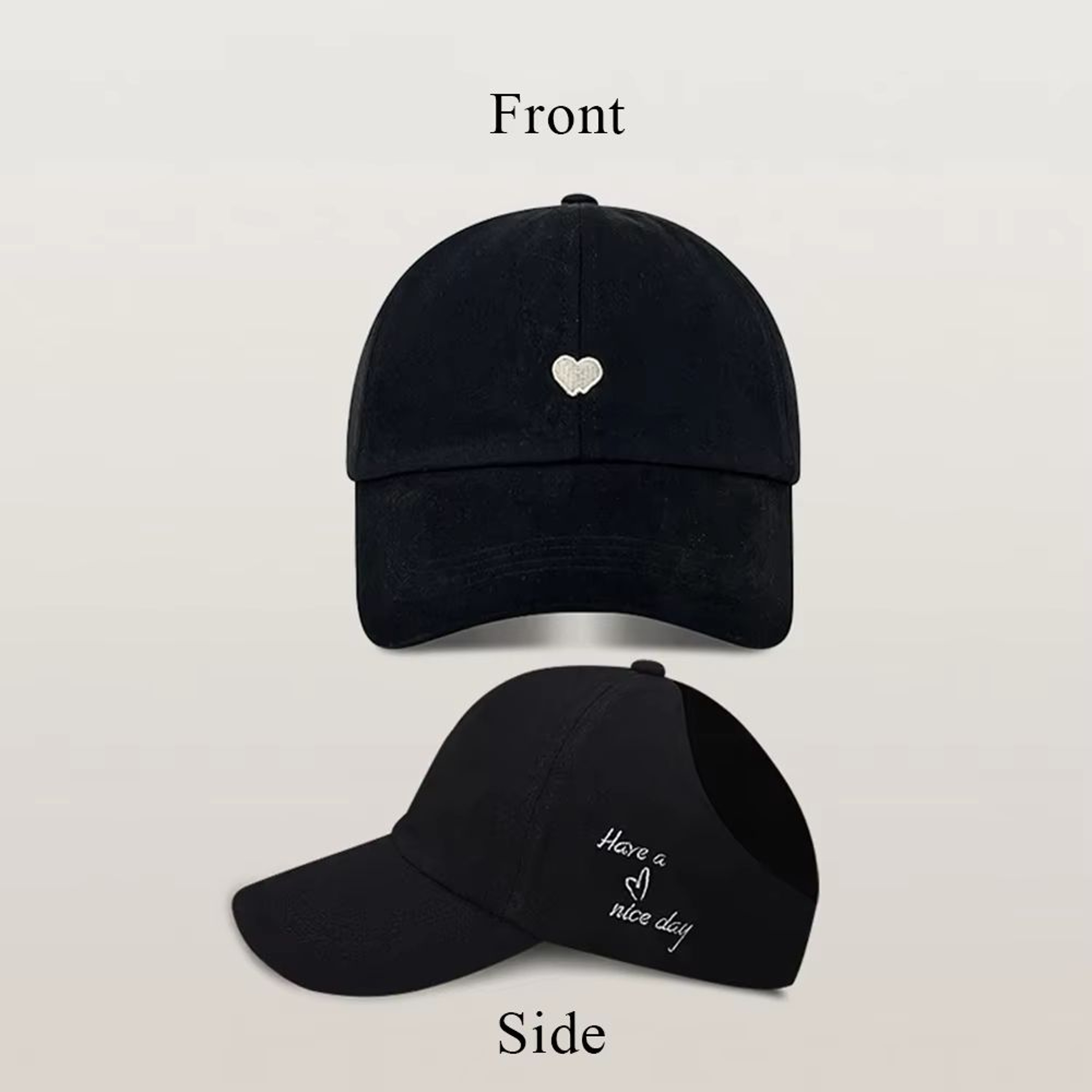 Kids Baseball Cap With Heart Visor Design Adjustable Summer Sun Hat 7