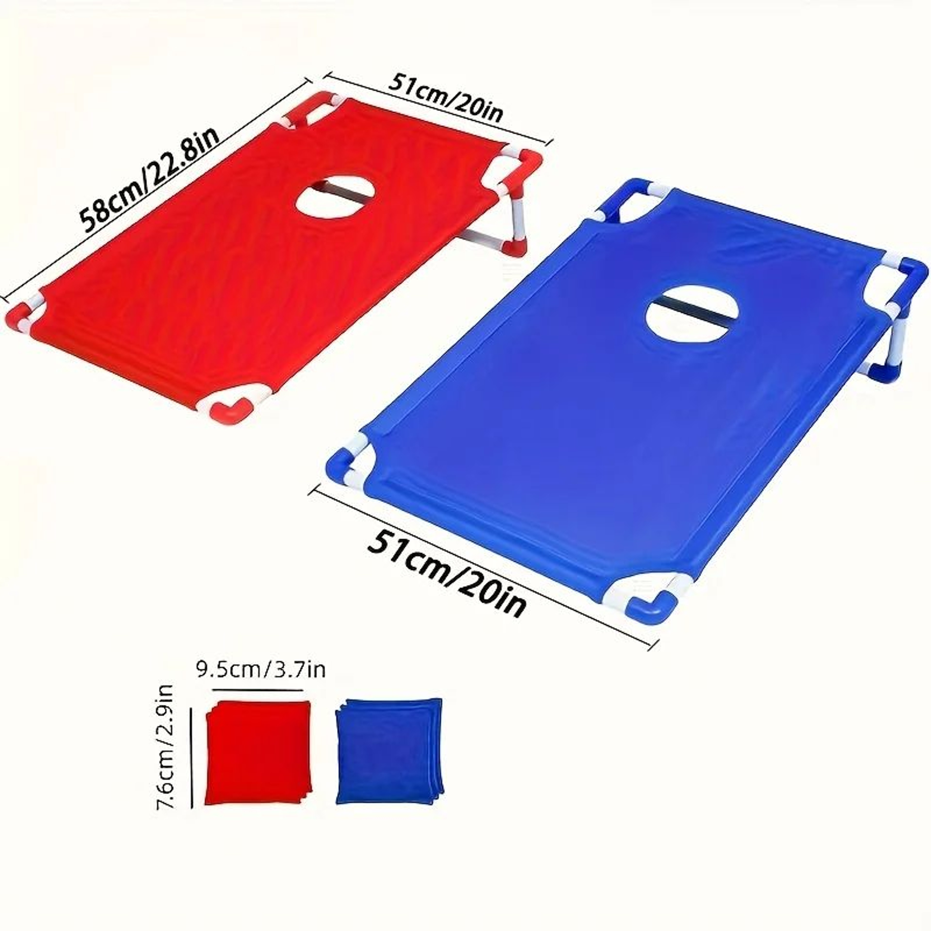Portable Cornhole Game Set Foldable Beach Bean Bag Toss Boards 2