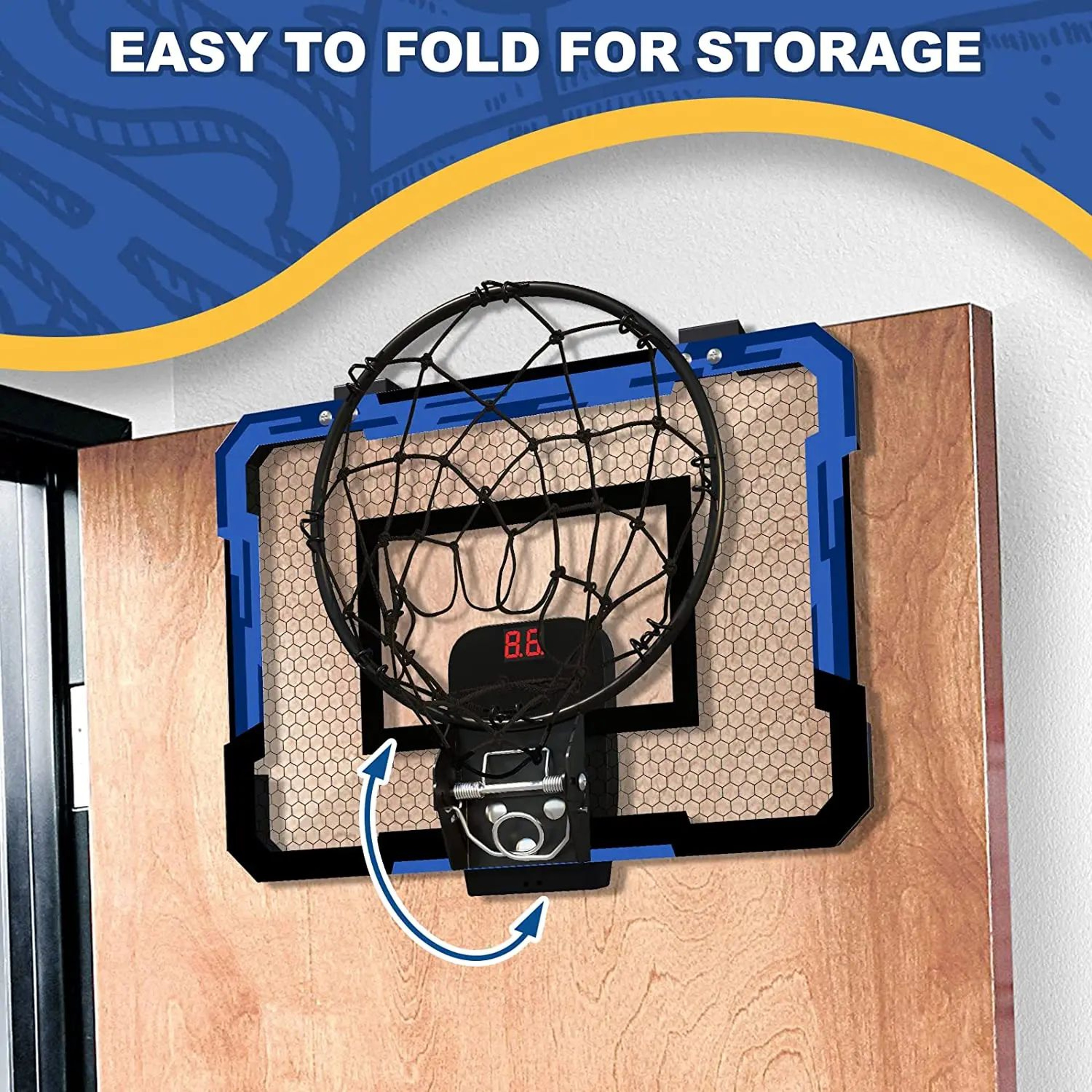 Kids WallMounted Basketball Hoop Set For Indoor And Outdoor Play 3