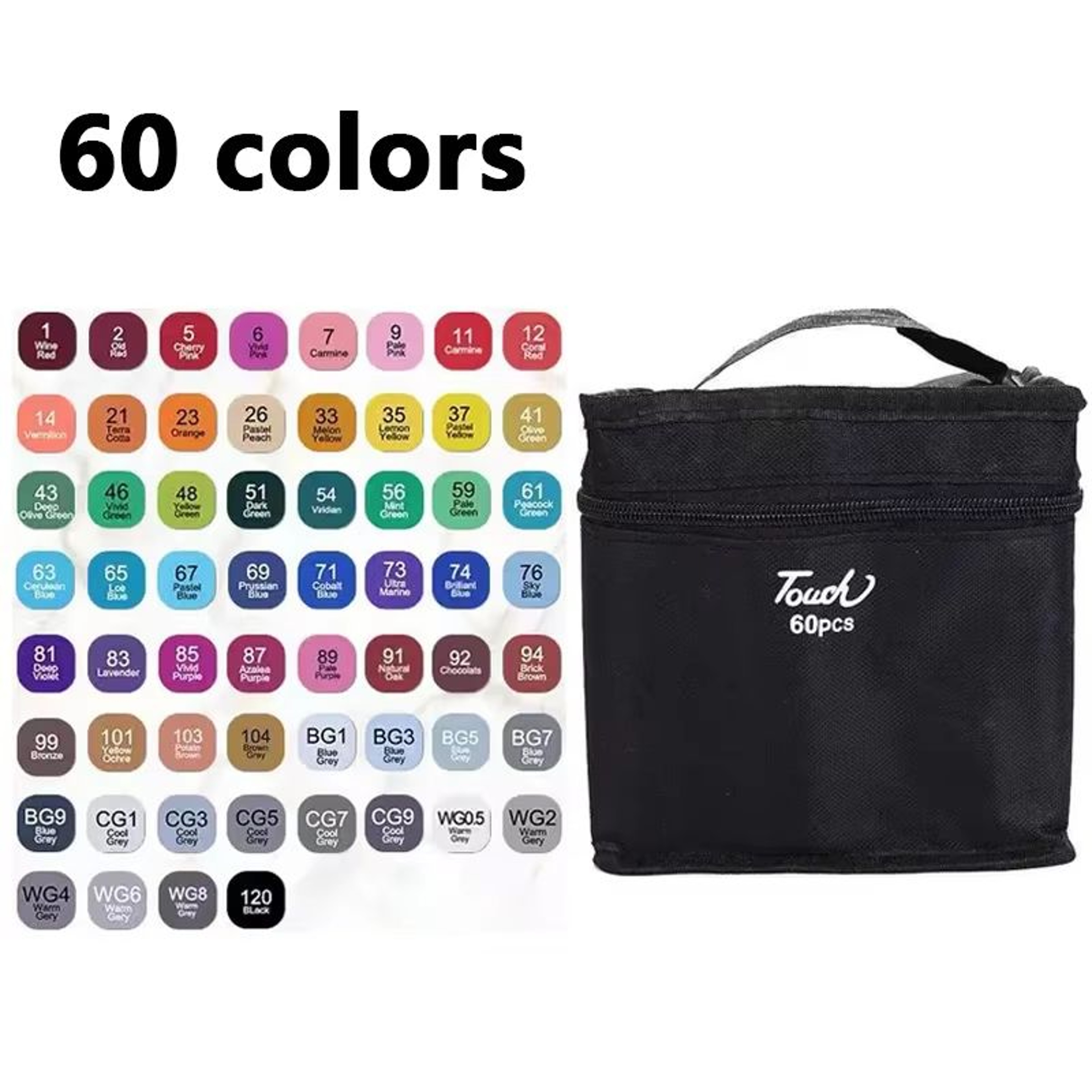 ColorSpectrum DualTip Permanent Art Marker Pens Set 9