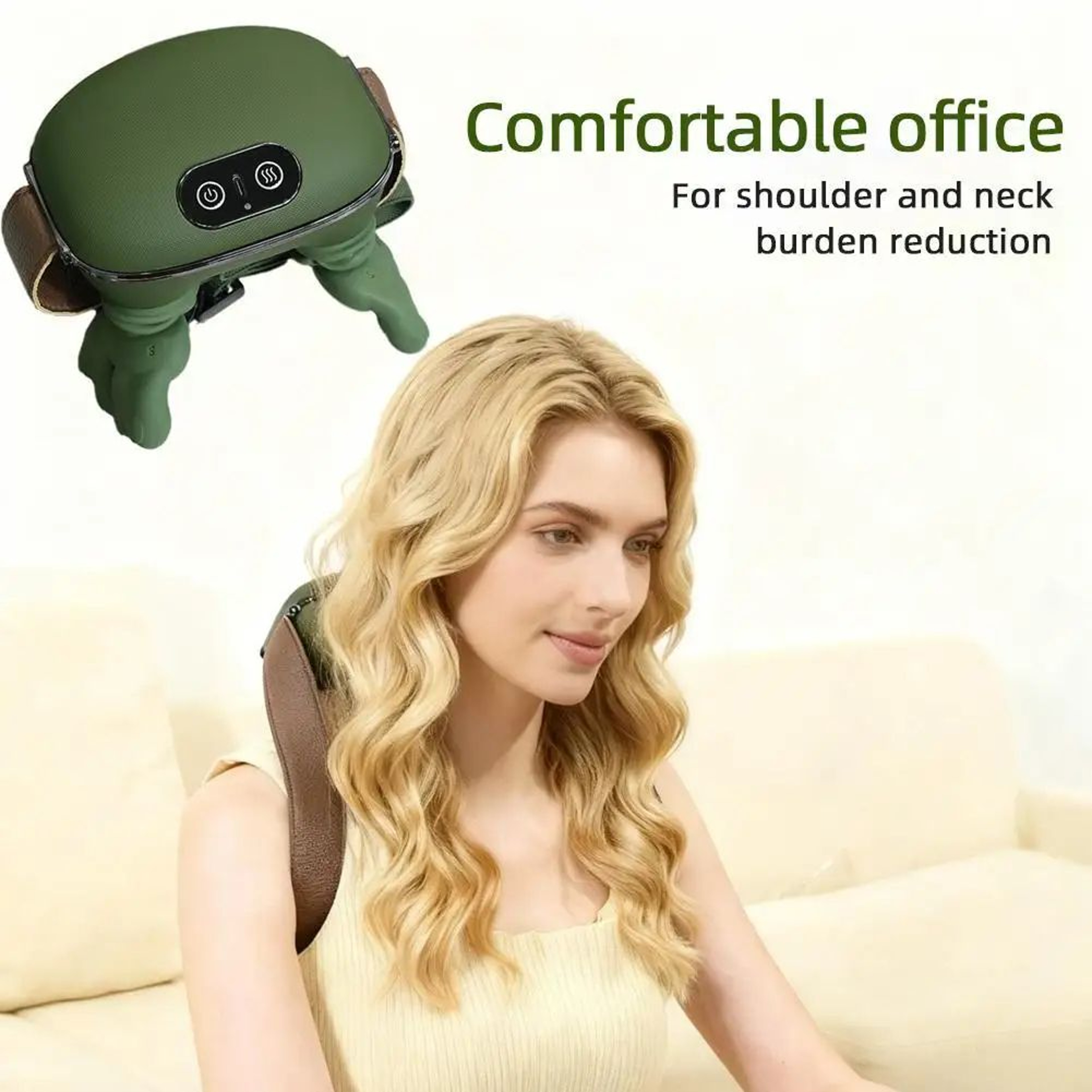 ReliefPro 3Level Bionic Kneading Massager Neck  Back Pillow FullBody Electric Massage 2