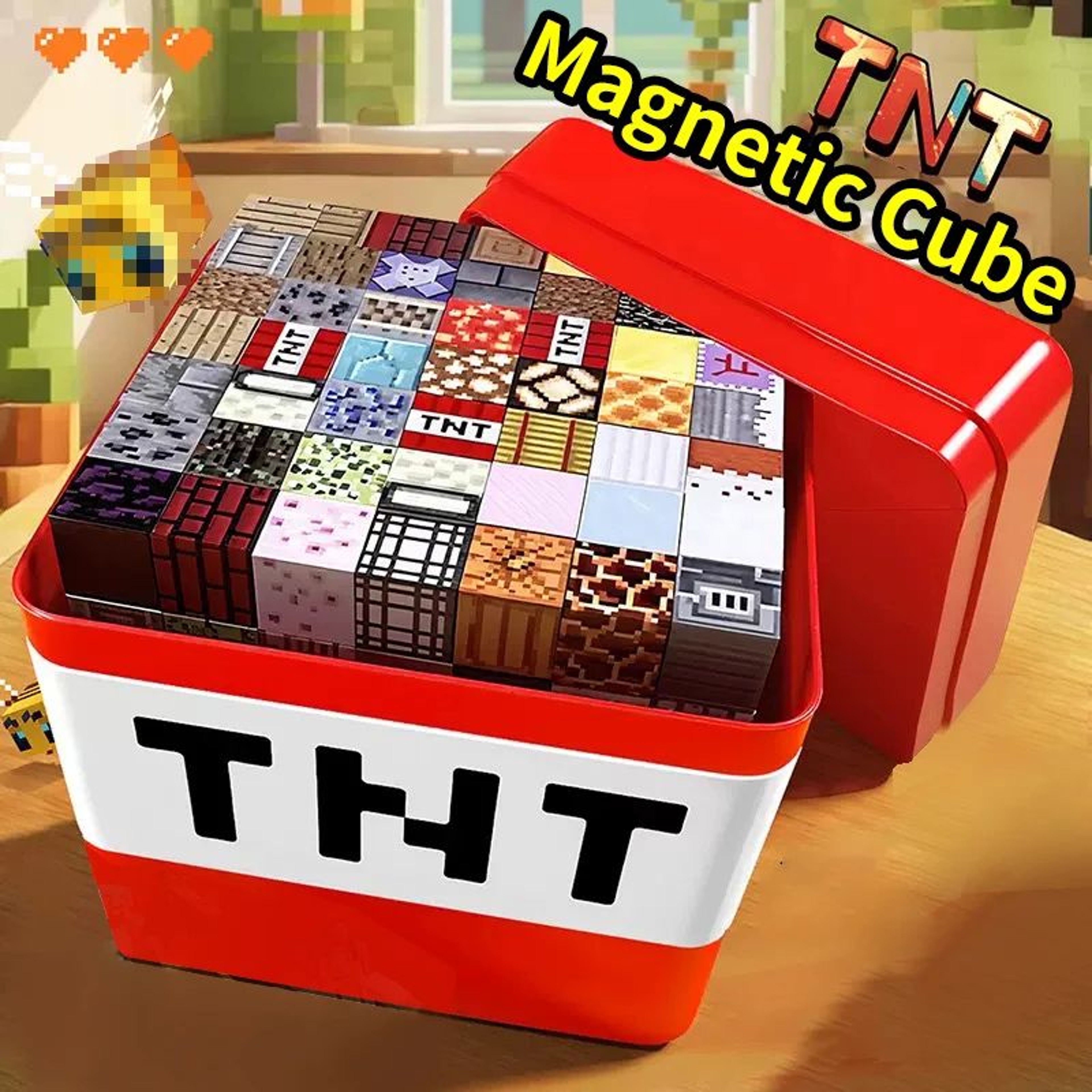 MagnaBuild Play  Store Magnetic Building Block Set DIY Kids Toy With Storage Box 0