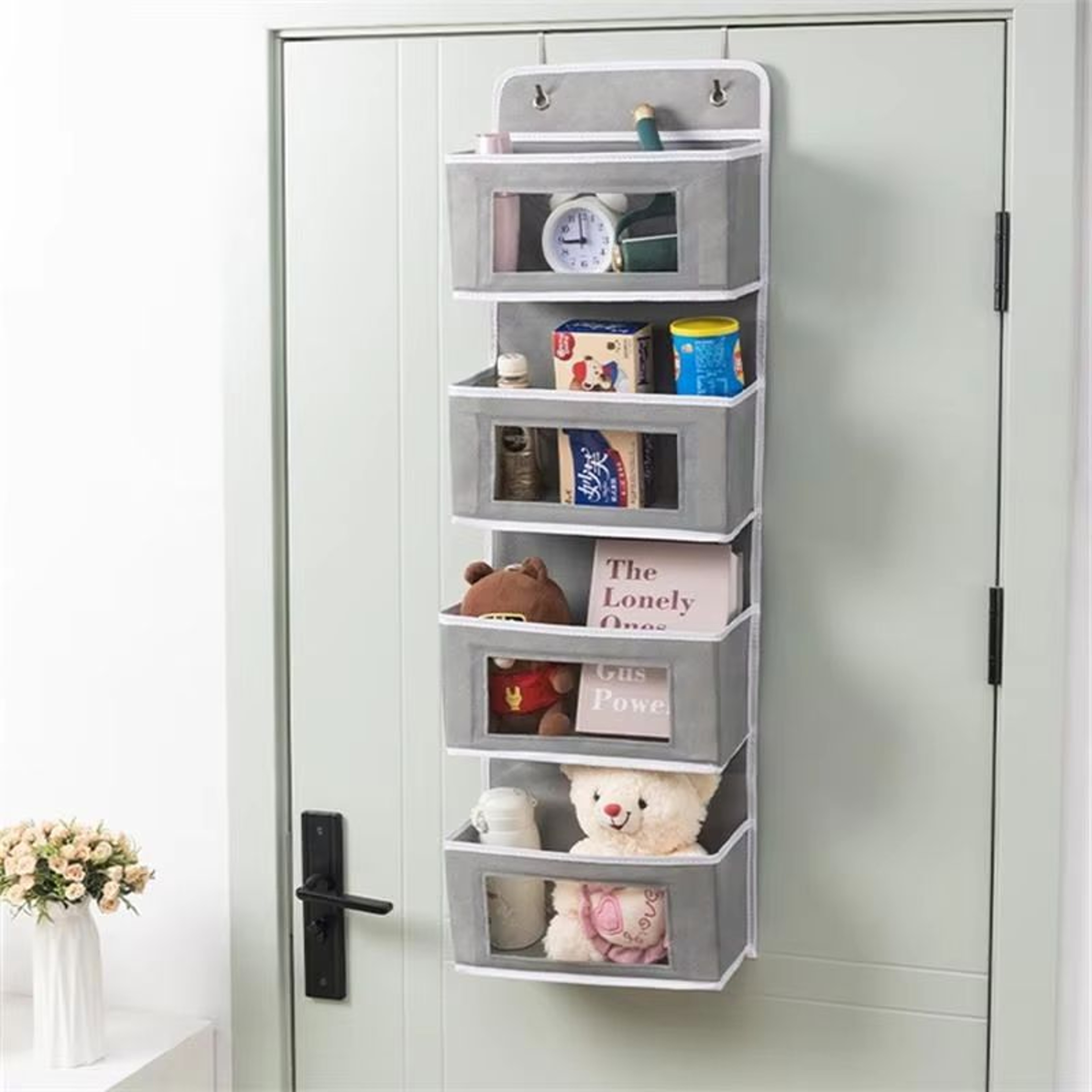 FourLayer Door Hanging Fabric Storage Organizer Bag For Underwear Socks And Sundries 0