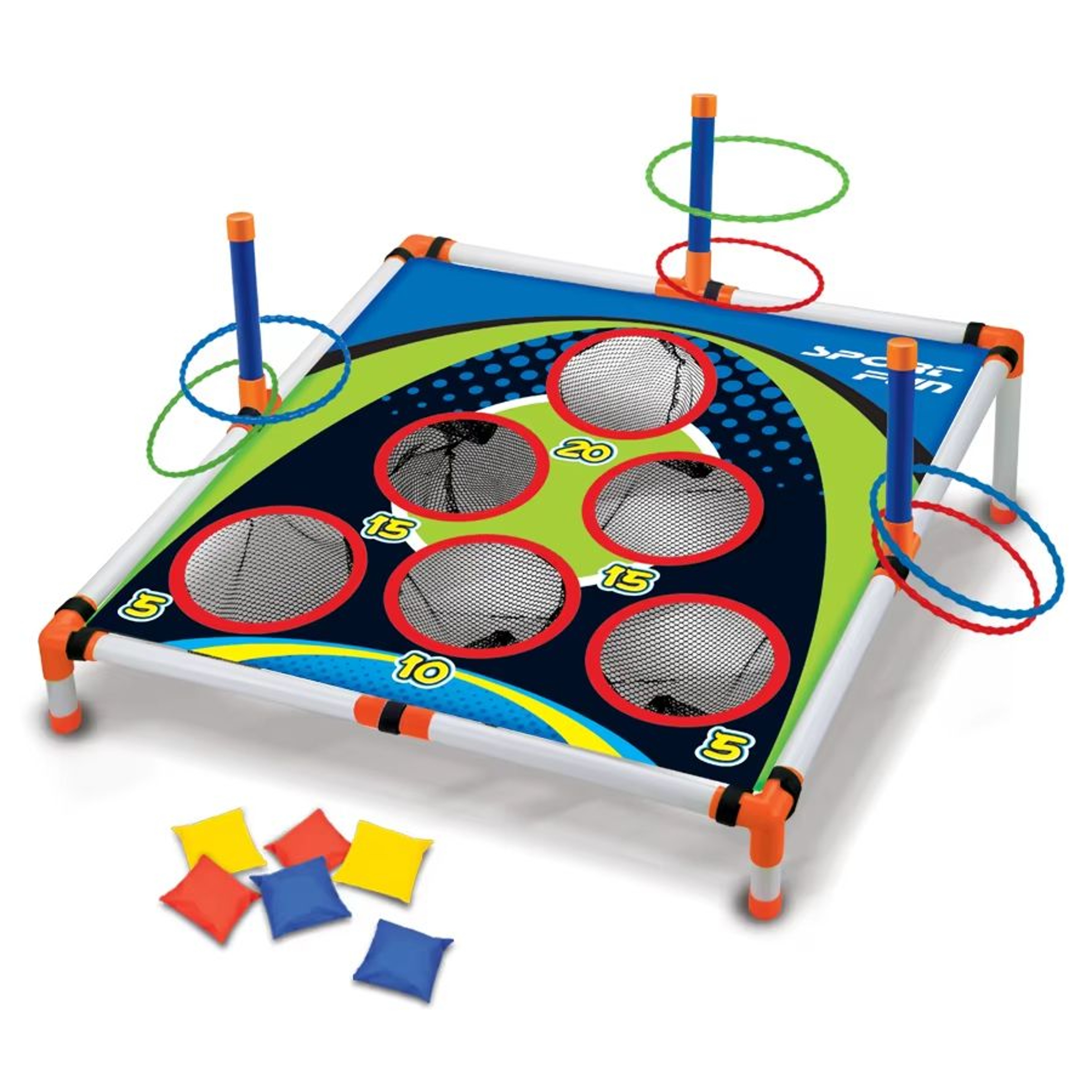 Portable Cornhole Throwing Circle Ferrule Board Set For Outdoor Yard Toss Fun 6