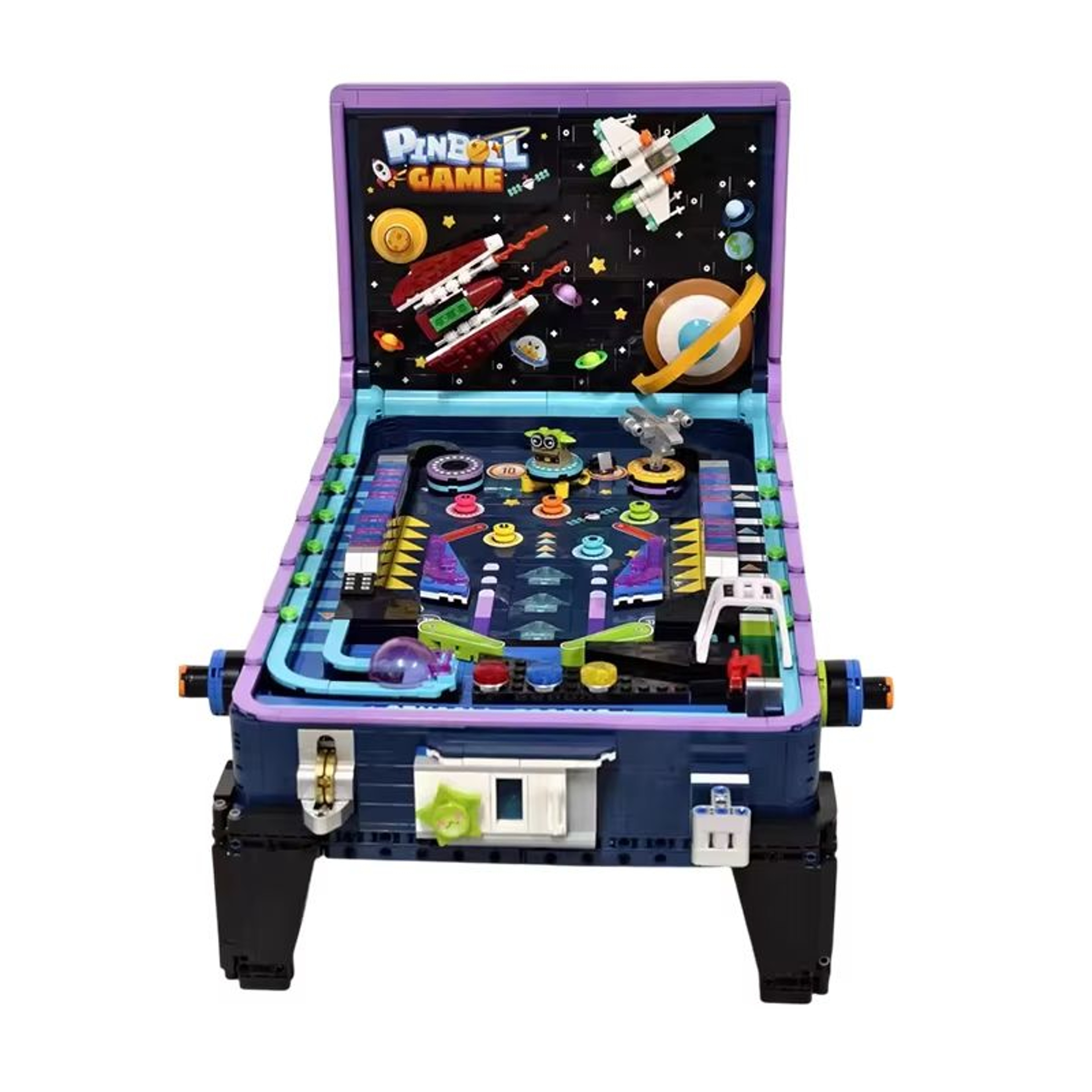 Creative Pinball Machine Building Blocks DIY Toy  Game Console Brick Model Puzzle 5