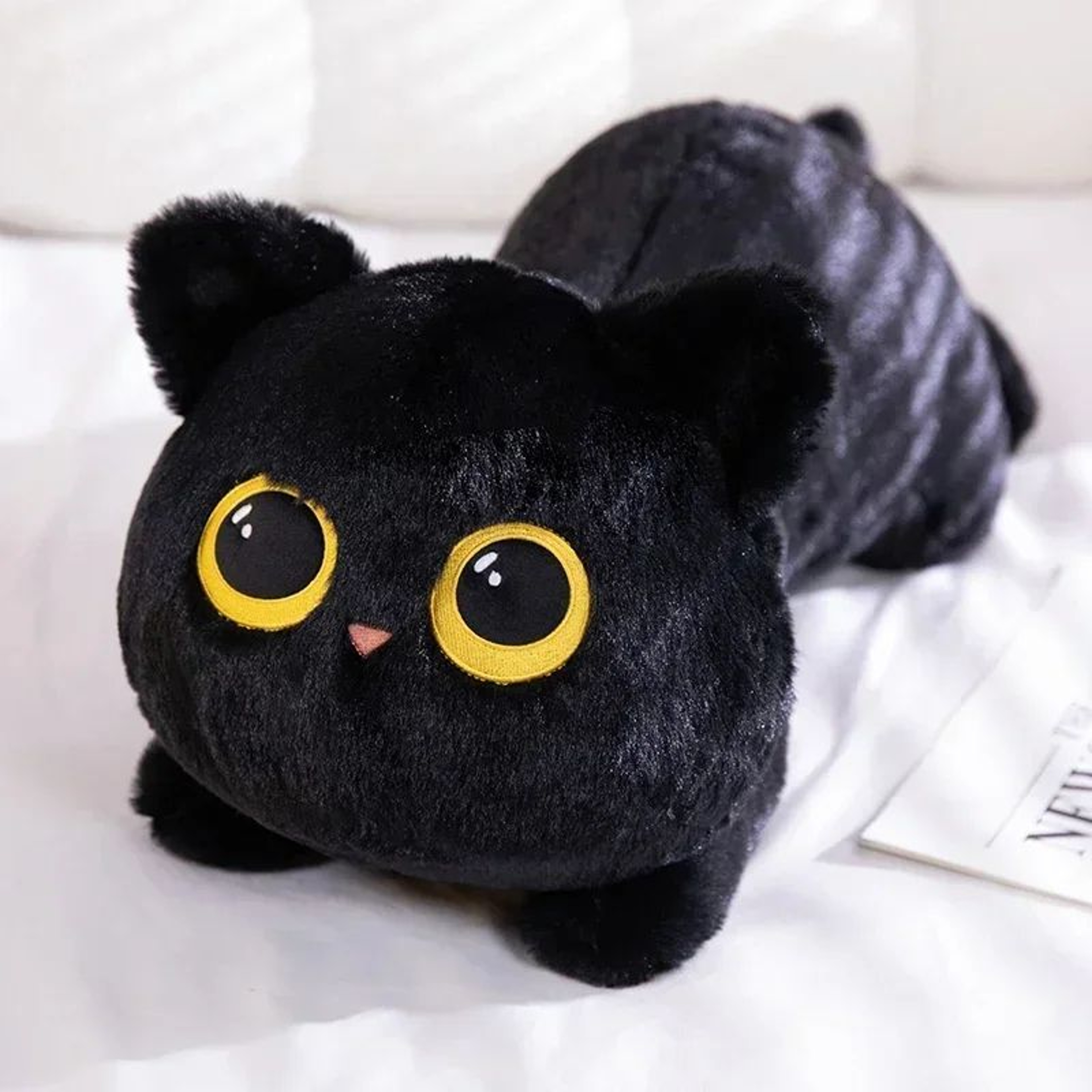 20in Black Cat Plush Pillow Cute Stuffed Animal Cushion For Kids And Cat Lovers 3