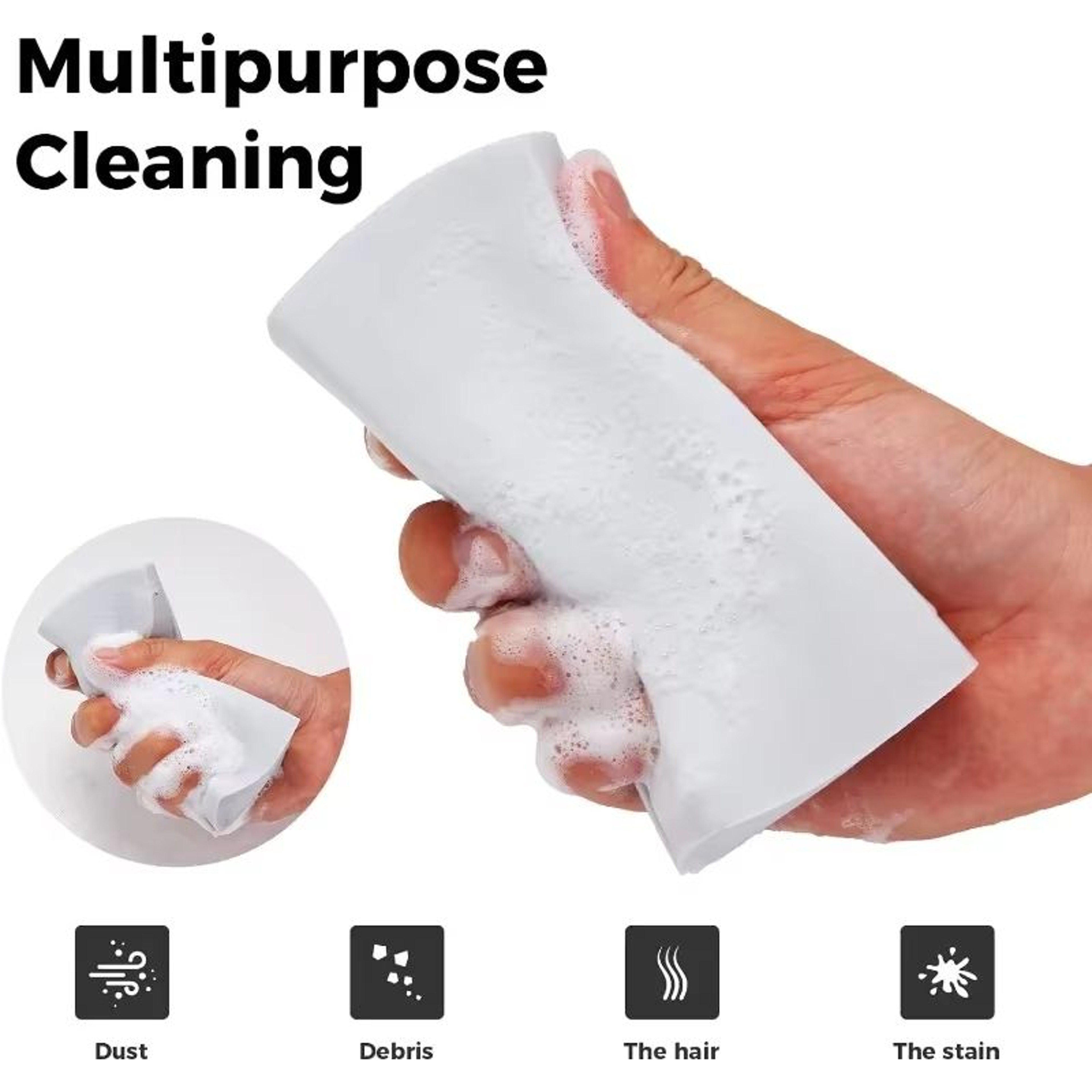 Reusable Damp Clean Duster Sponge Set For Car And Home Cleaning 2