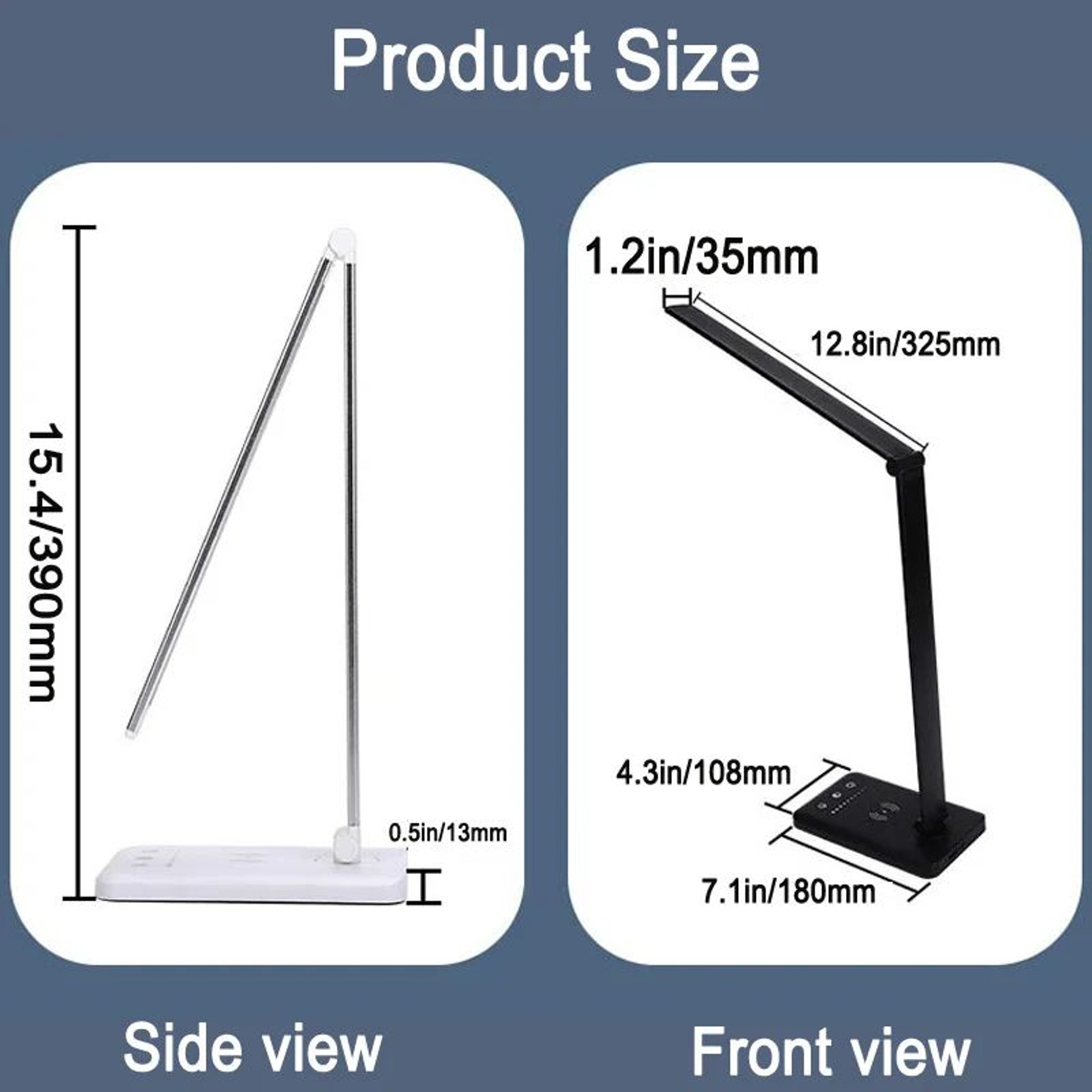 Portable Foldable USB Rechargeable LED Table Lamp  Smart Touch Battery Powered Light For Bedroom Of 4