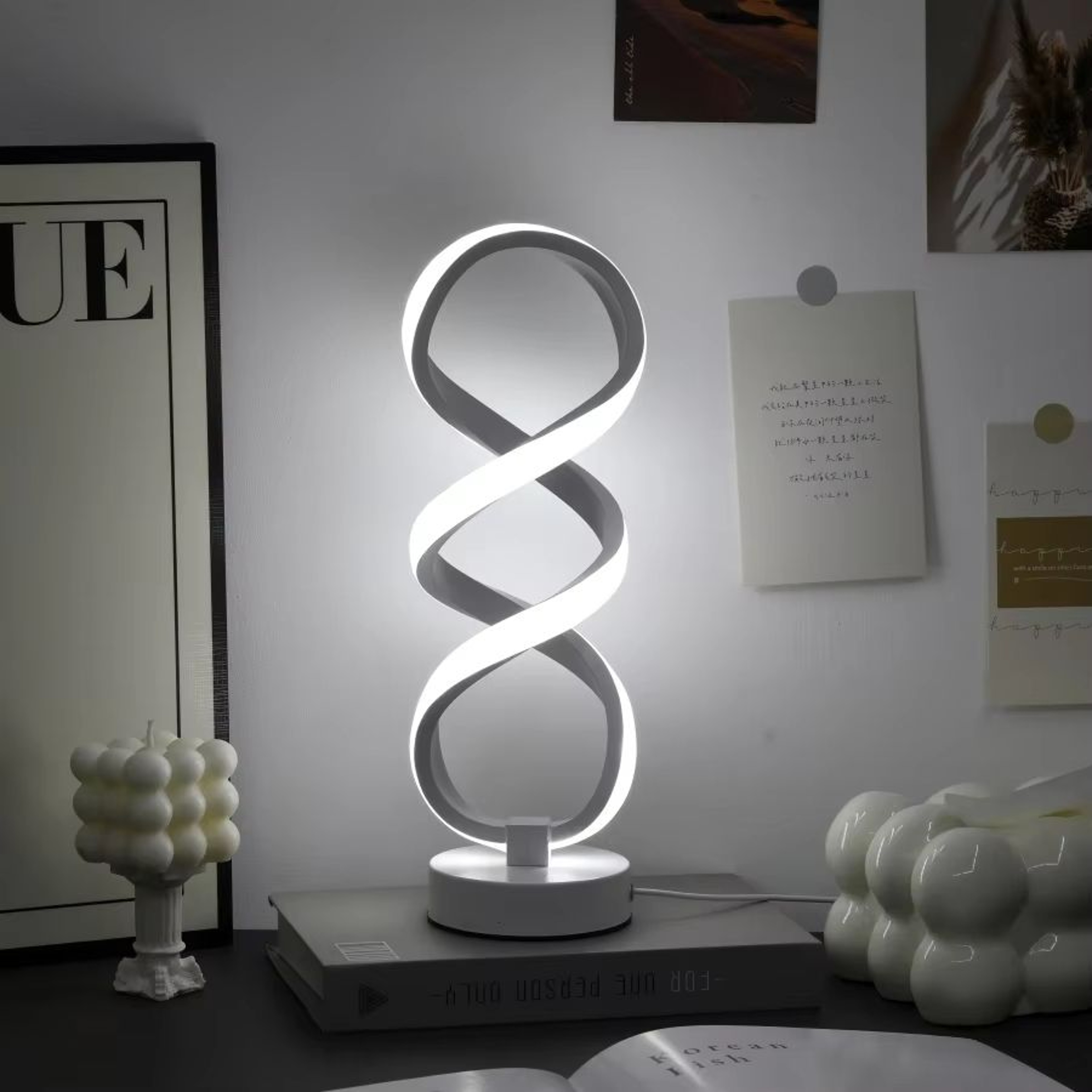 USB Powered Creative Modern Artistic LED Desk Lamp  ThreeColor Adjustable Lighting For Home Office  7