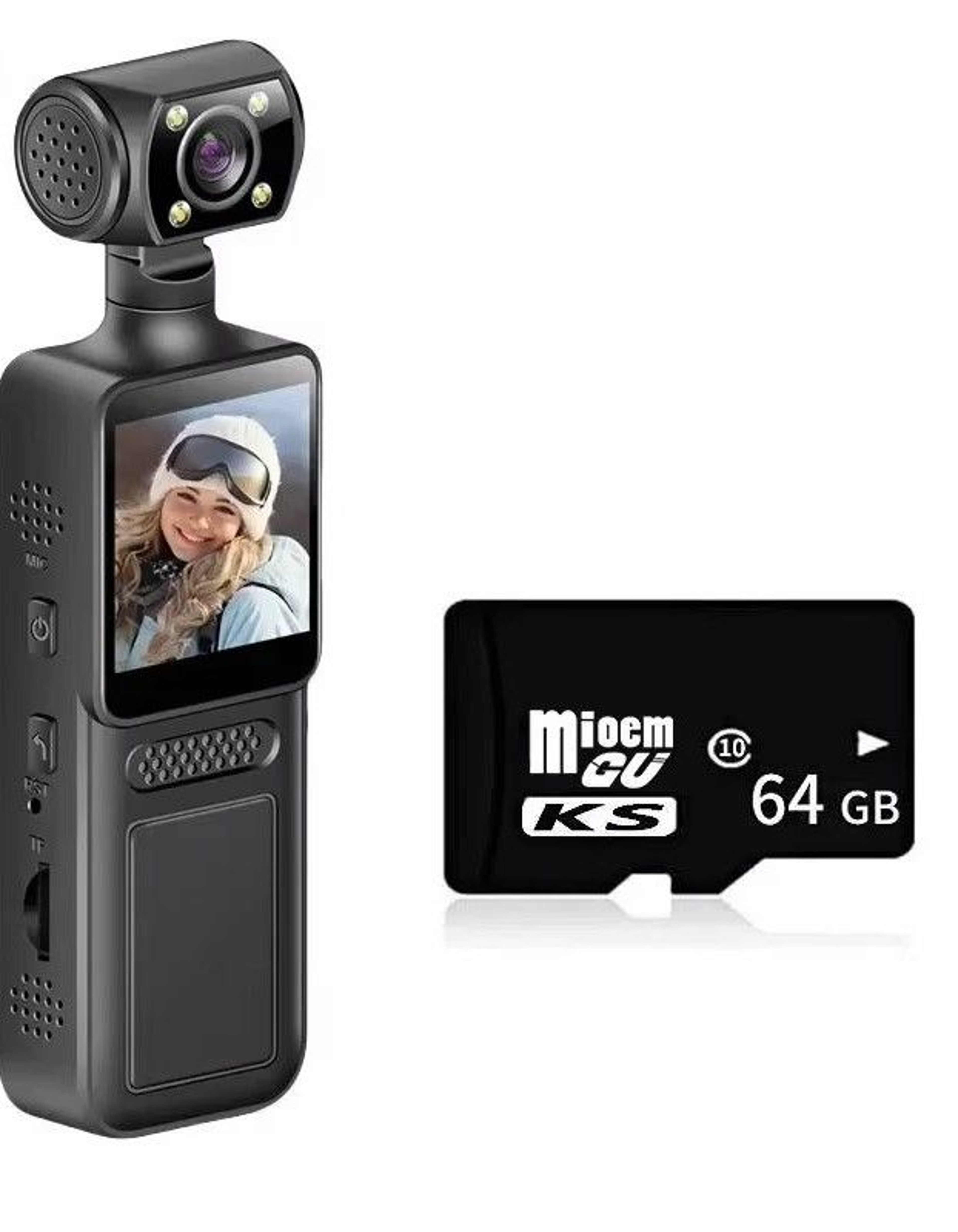 8K HD Pocket Camera  180 Rotating Mini Handheld Camera With Night Vision For Outdoor Sports  Travel 7