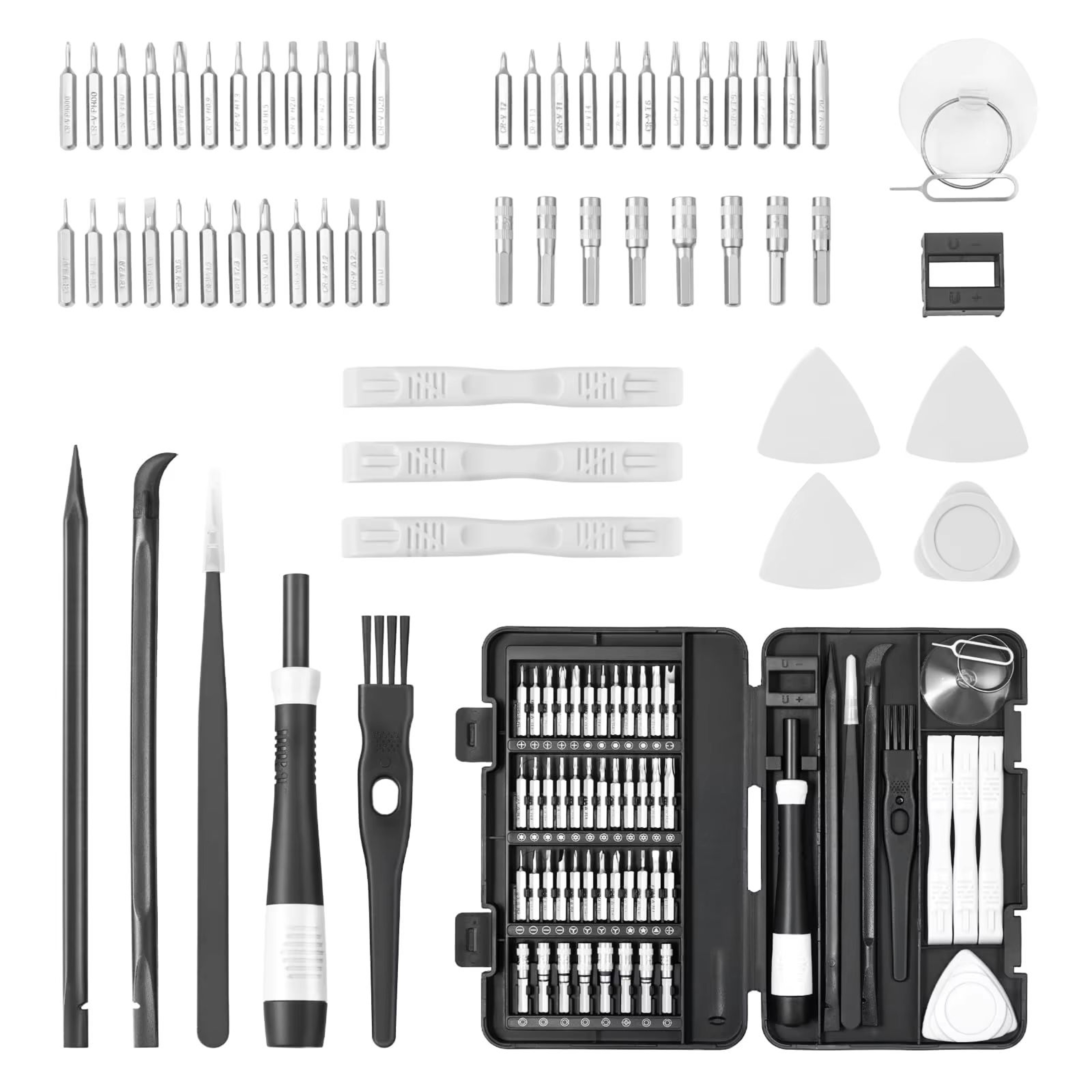 59Piece Precision Screwdriver Set With Tweezers And MultiBits  Mini Electronics Repair Toolkit For  0