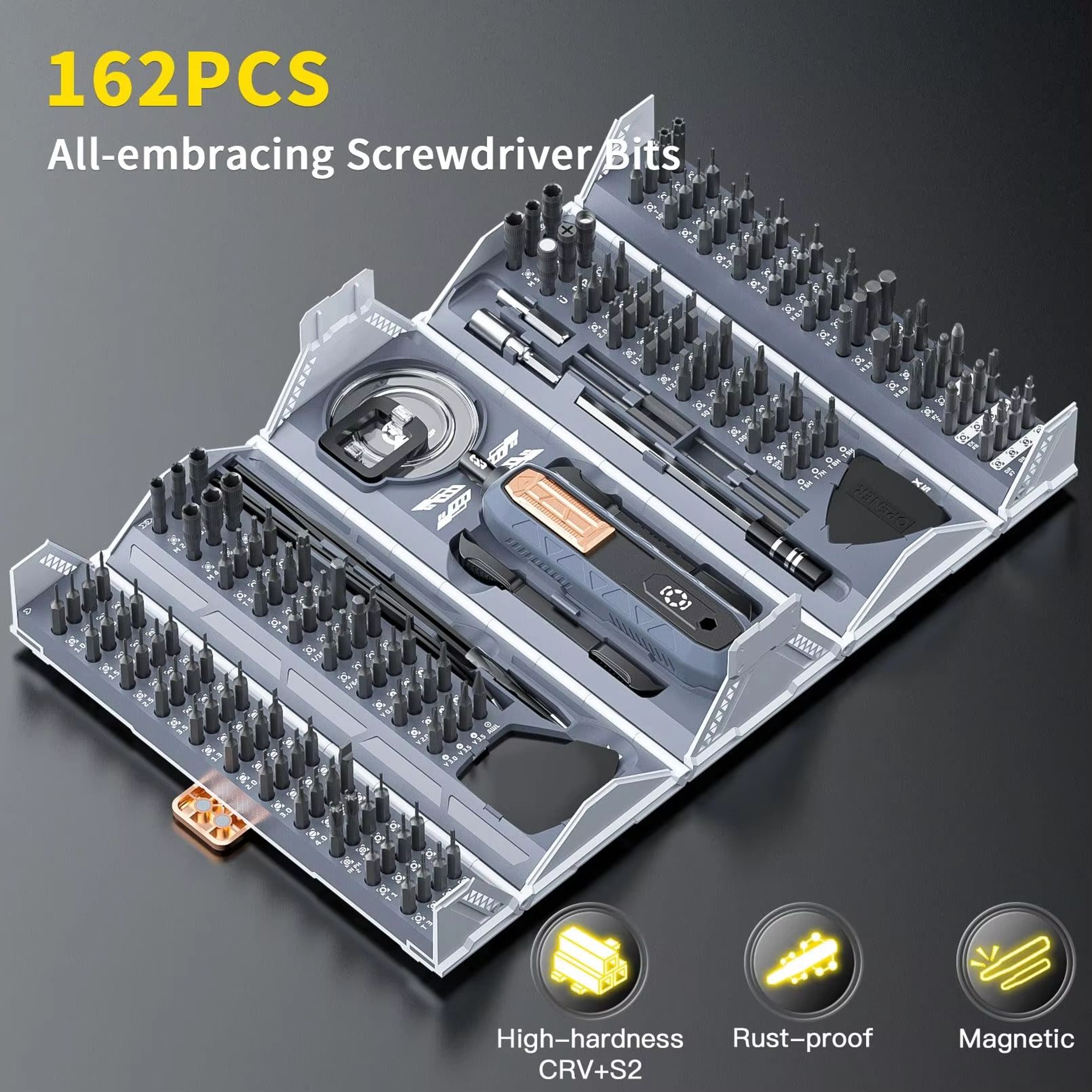 180 In 1 Precision Screwdriver Set With Magnetic Bits And Storage Box For Phone Watch Glasses Repai 2