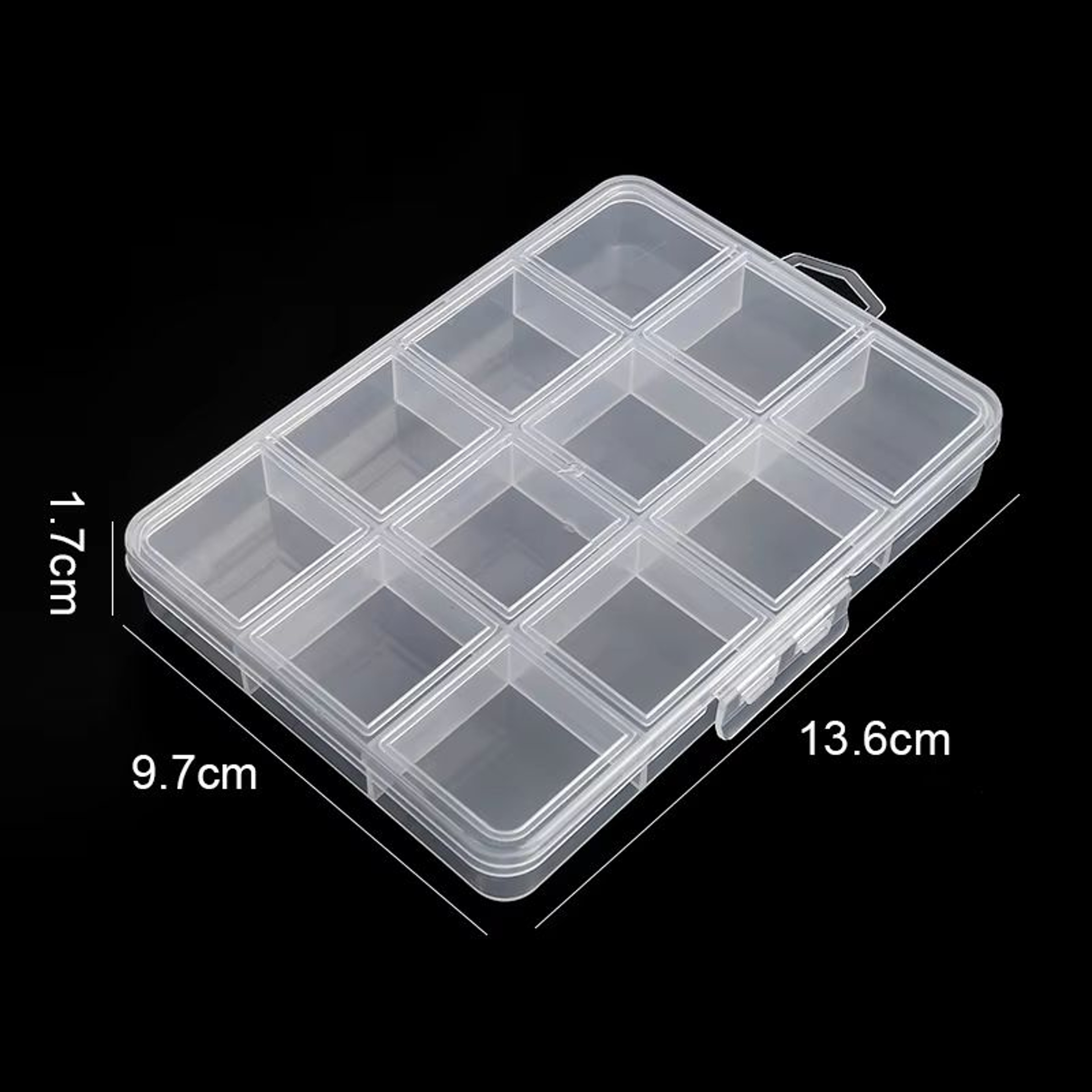 ClearView Transparent Jewelry Storage Box Organizer For Earrings And Beads 8