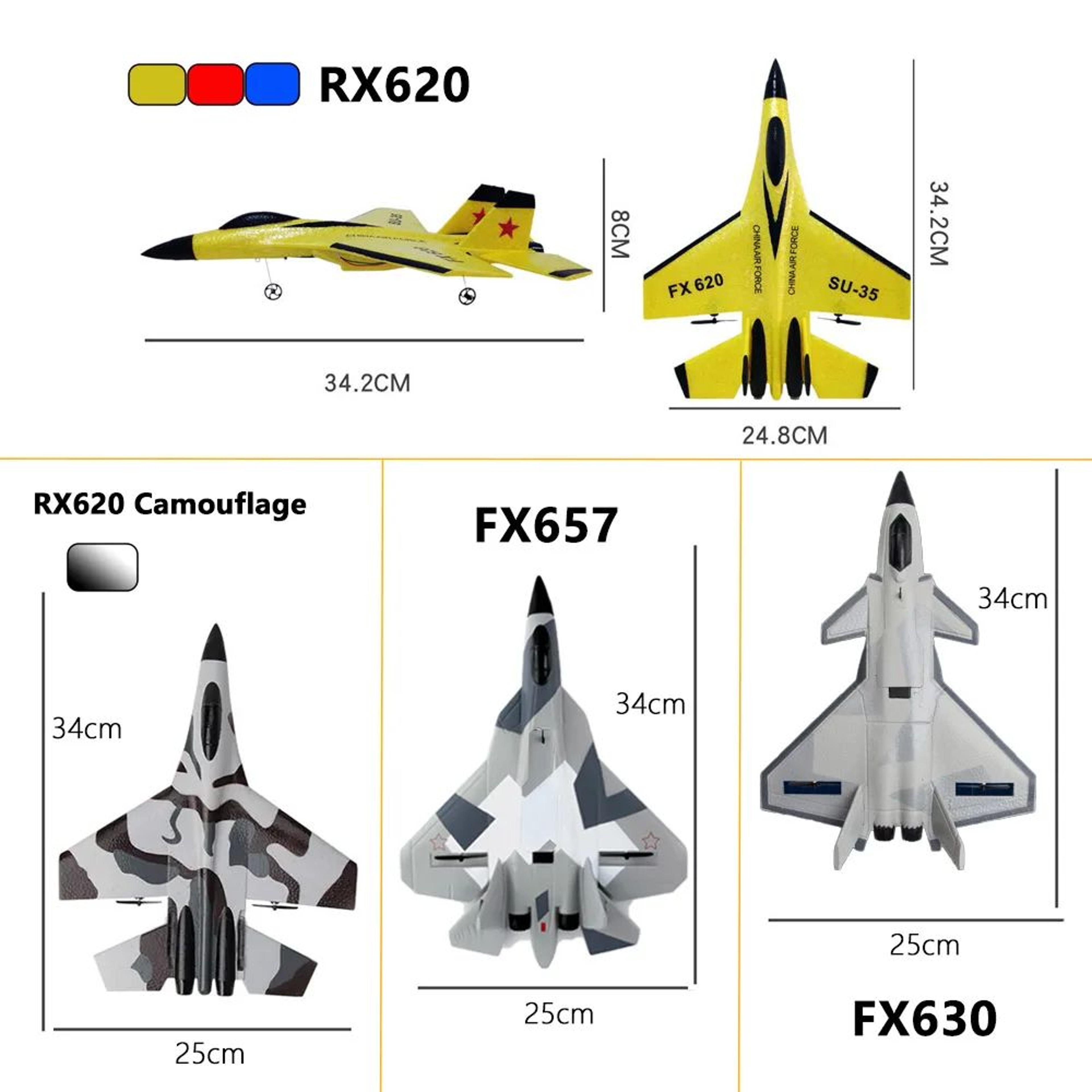 RC SU35 Foam Fighter Plane  24G Remote Control RC Glider Aircraft 1